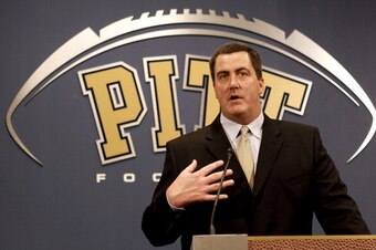 PITTSBURGH, PA - DECEMBER 22:  The new University of Pittsburgh head football coach, Paul Chryst, speaks during a press conference on December 22, 2011 at the University of Pittsburgh Panthers South Side training facility in Pittsburgh, Pennsylvania.  (Ph