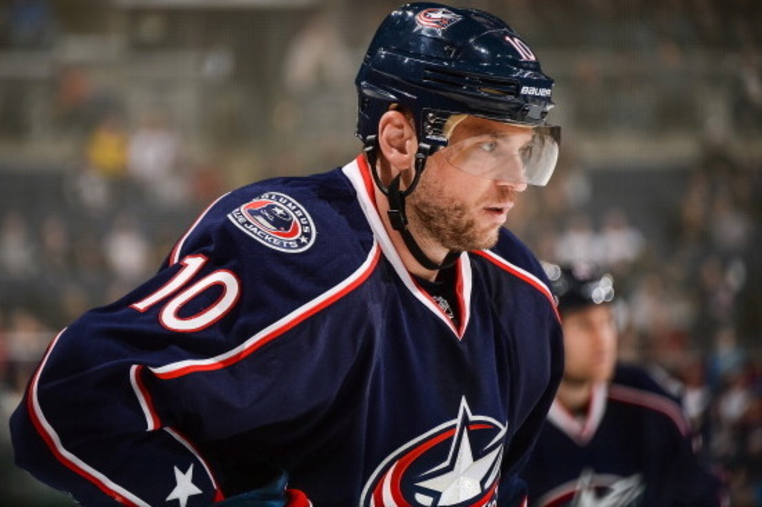 COLUMBUS, OH - MARCH 1:  Marian Gaborik #10 of the Columbus Blue Jackets waits for a face off against the Florida Panthers on March 1, 2014 at Nationwide Arena in Columbus, Ohio. Columbus defeated Florida 6-3. (Photo by Jamie Sabau/NHLI via Getty Images)