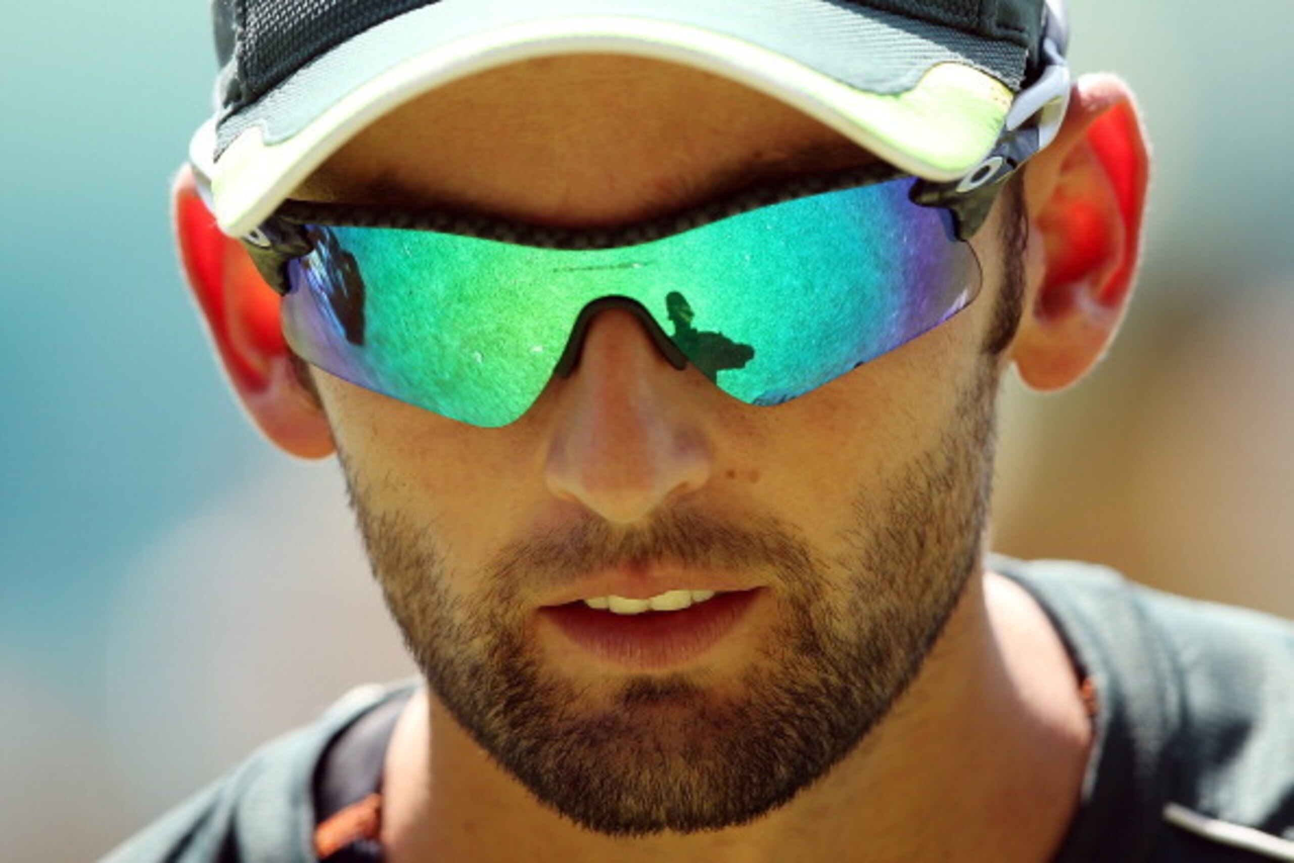 CAPE TOWN, SOUTH AFRICA - FEBRUARY 27: Nathan Lyon looks on during an Australian nets session at Newlands Stadium on February 27, 2014 in Cape Town, South Africa.  (Photo by Morne de Klerk/Getty Images)