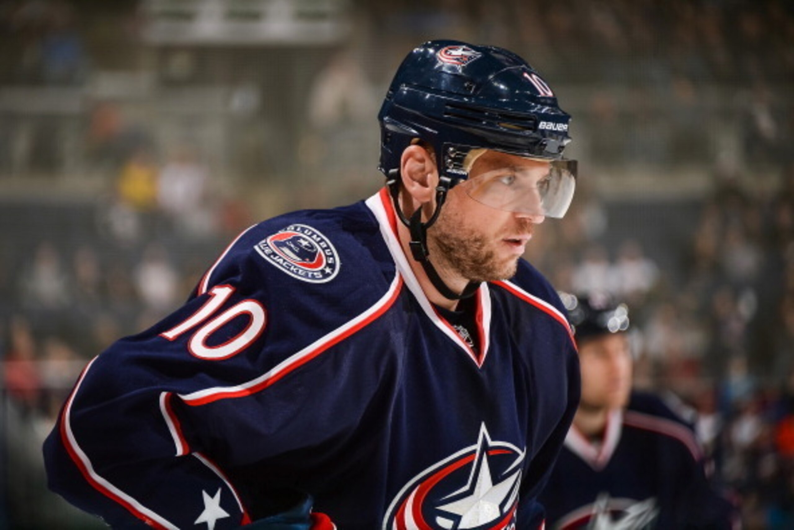 COLUMBUS, OH - MARCH 1:  Marian Gaborik #10 of the Columbus Blue Jackets waits for a face off against the Florida Panthers on March 1, 2014 at Nationwide Arena in Columbus, Ohio. Columbus defeated Florida 6-3. (Photo by Jamie Sabau/NHLI via Getty Images)