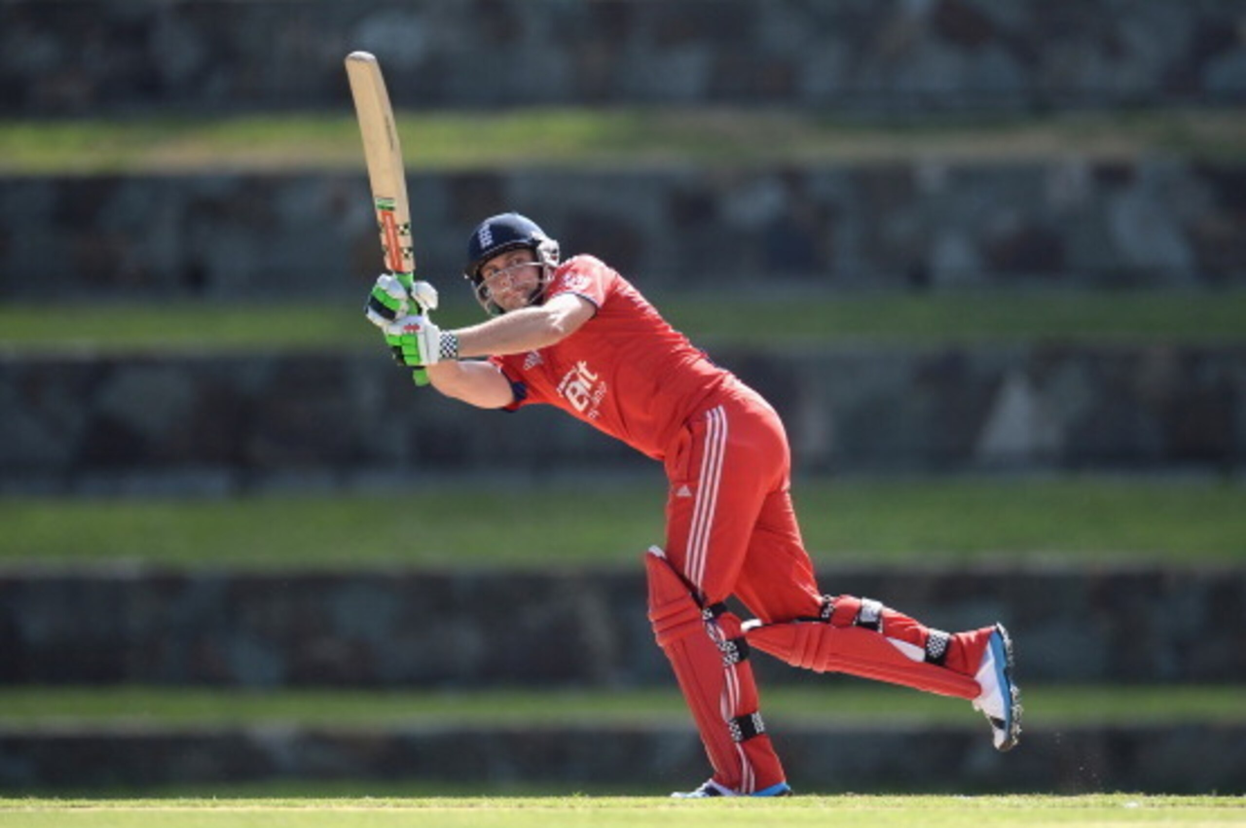 ANTIGUA, ANTIGUA AND BARBUDA - FEBRUARY 25:  Luke Wright of England bats during the tour match between University of West Indies Vice Chancellor's XI and England XI at Sir Viv Richards Cricket Ground on February 25, 2014 in Antigua, Antigua and Barbuda.  