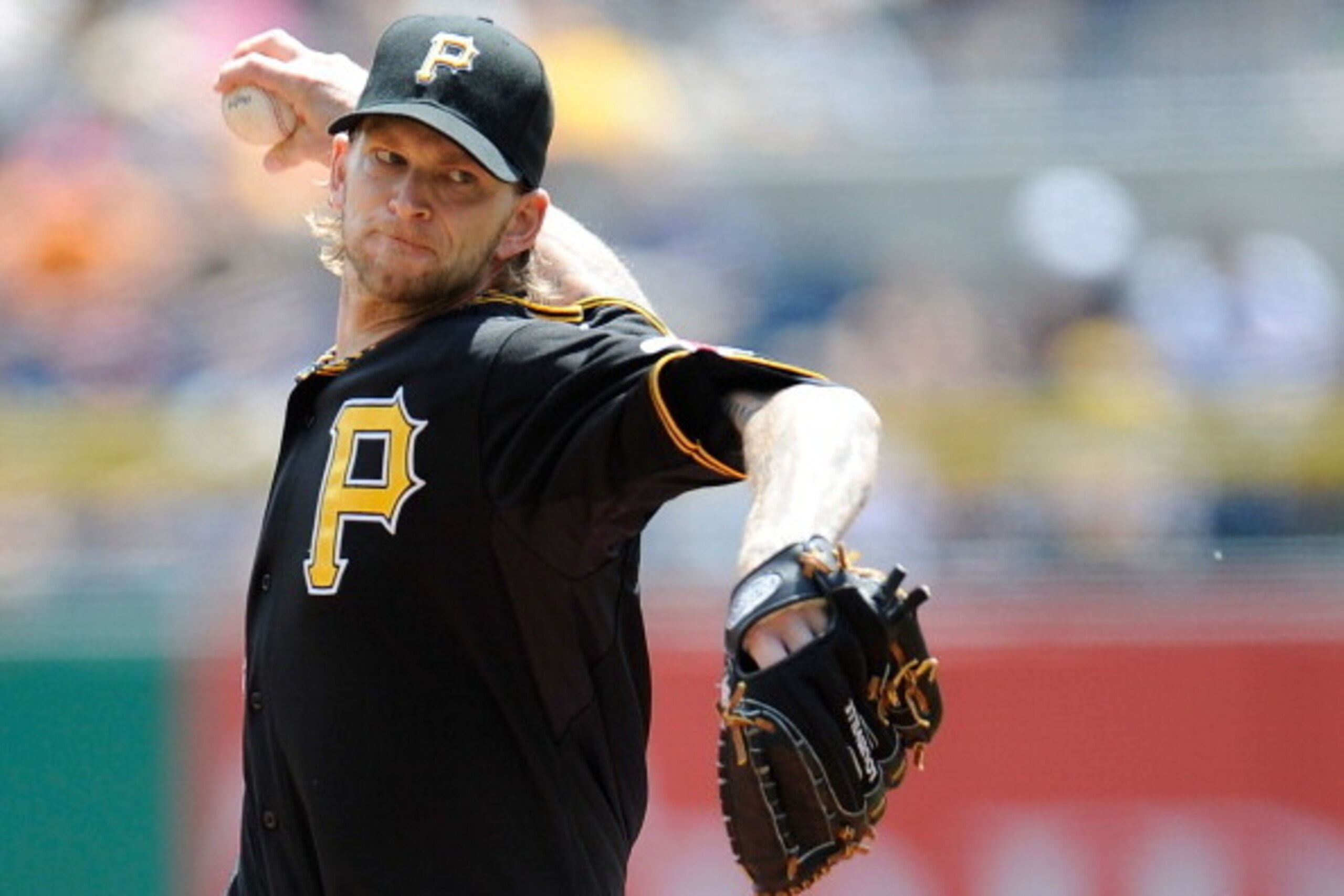 PITTSBURGH, PA - MAY 8: A.J. Burnett #34 of the Pittsburgh Pirates pitches against the Seattle Mariners on May 8, 2013 at PNC Park in Pittsburgh, Pennsylvania. (Photo by Joe Sargent/Getty Images) PITTSBURGH, PA - MAY 8: A.J. Burnett #34 of the Pittsburgh Pirates pitches against the Seattle Mariners on May 8, 2013 at PNC Park in Pittsburgh, Pennsylvania. (Photo by Joe Sargent/Getty Images)