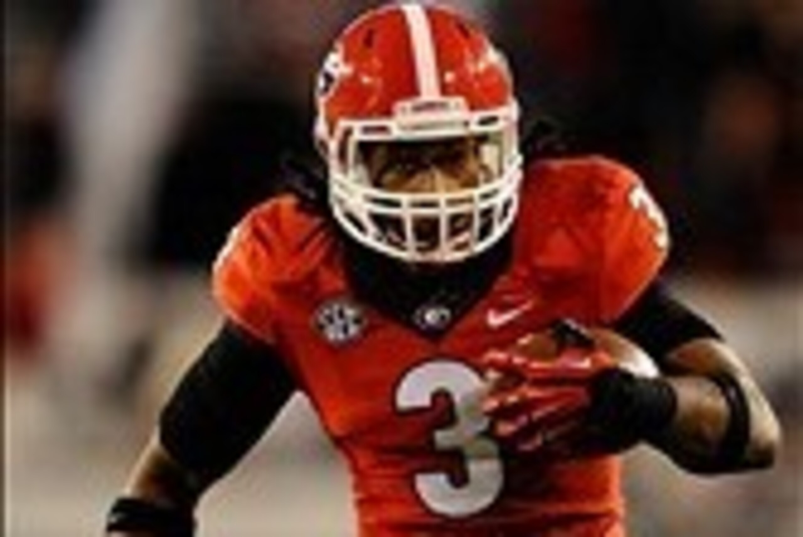Nov 23, 2013; Athens, GA, USA; Georgia Bulldogs running back Todd Gurley (3) runs towards the end zone against the Kentucky Wildcats during the second half at Sanford Stadium. Georgia defeated Kentucky 59-17. Mandatory Credit: Dale Zanine-USA TODAY Sports