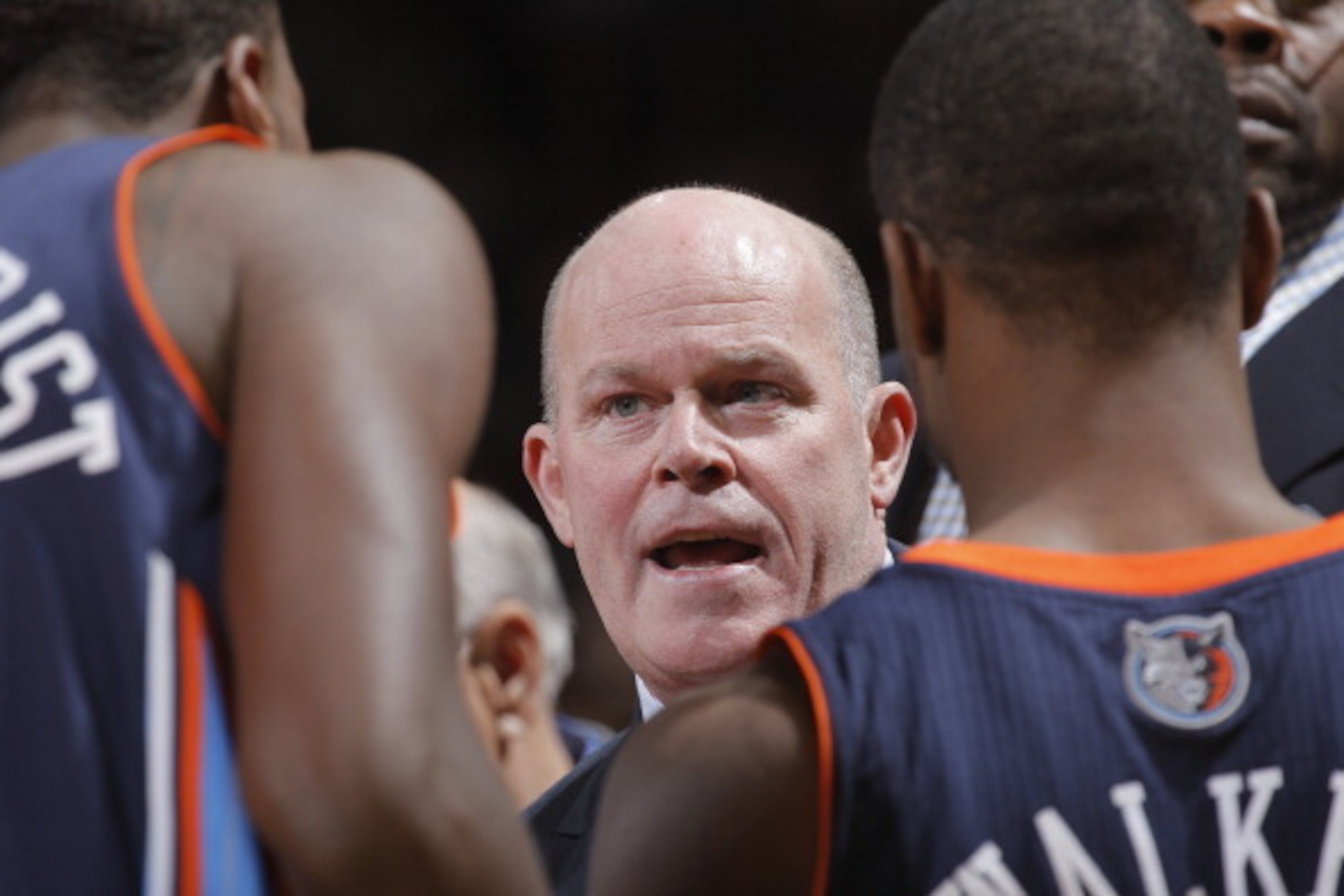OAKLAND, CA - FEBRUARY 4: Head Coach Steve Clifford of the Charlotte Bobcats coaches against the Golden State Warriors on February 4, 2014 at Oracle Arena in Oakland, California. NOTE TO USER: User expressly acknowledges and agrees that, by downloading an