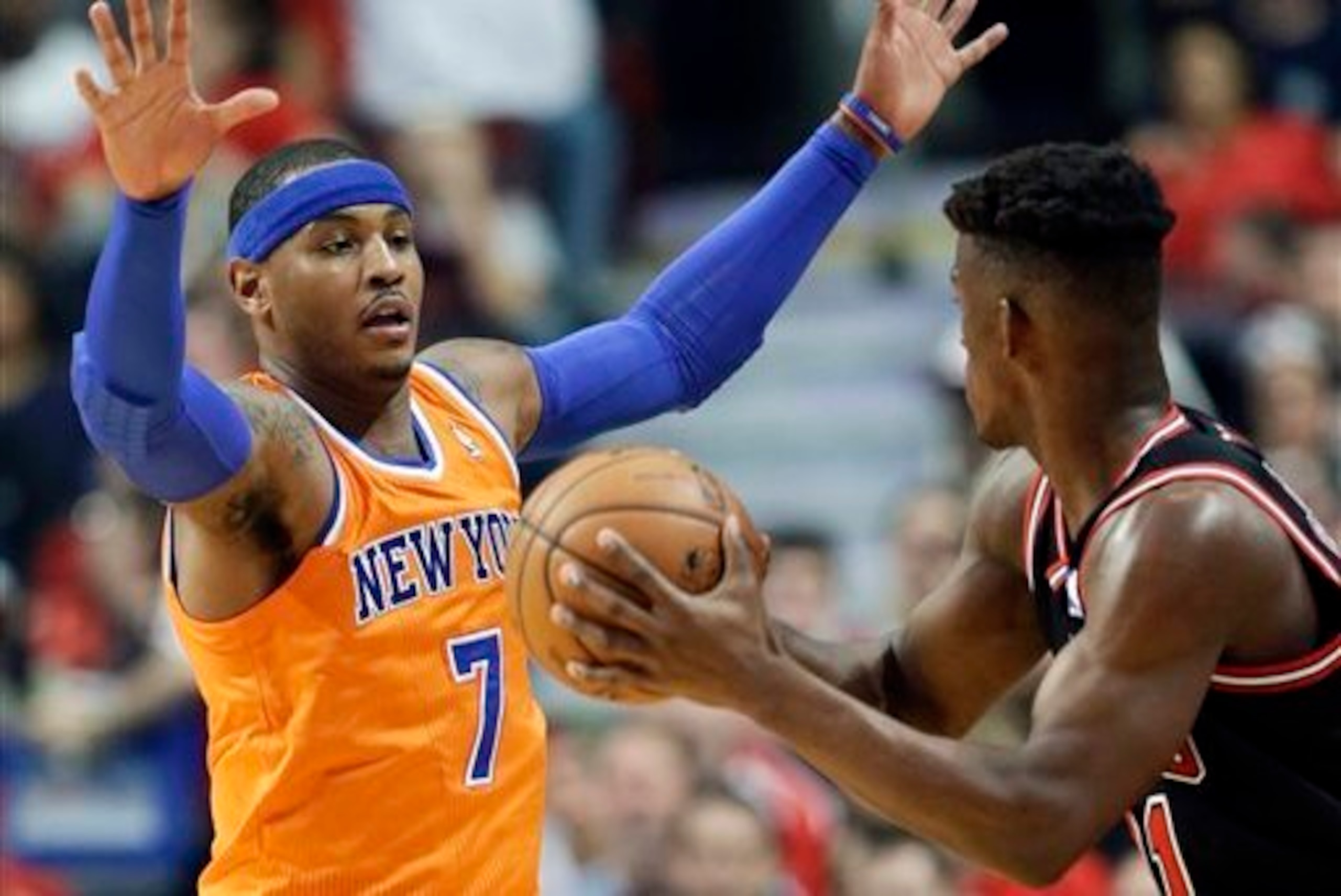 If the Bulls plan on landing Anthony, Butler would (likely) need to play the 3.