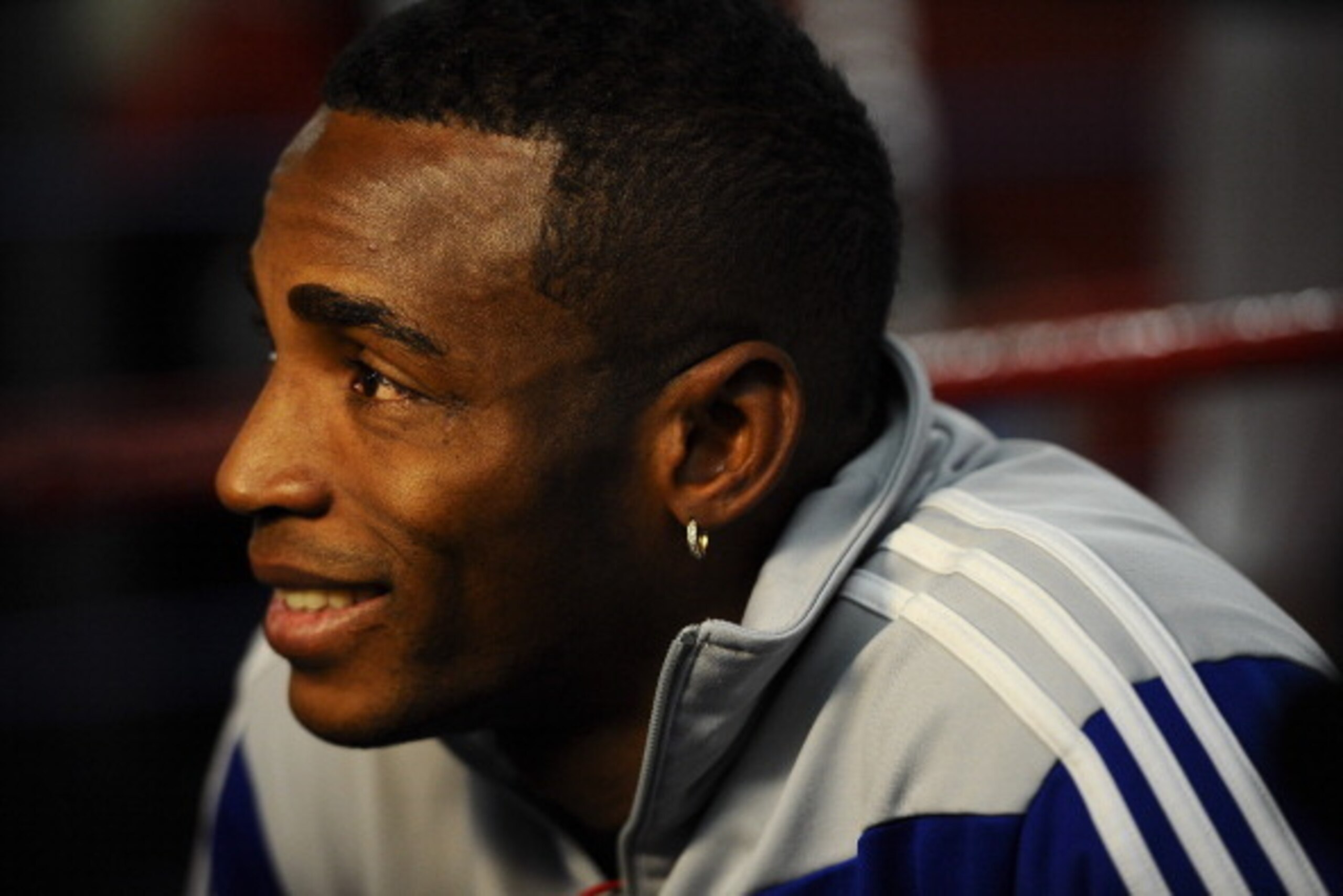 NEW YORK, NY - DECEMBER 03:  Erislandy Lara talks with reporters before a training session in preparation for his upcoming fight against Austin Trout at Gleason's Gym on December 3, 2013 in the Brooklyn borough of New York City.  (Photo by Maddie Meyer/Ge
