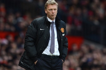 MANCHESTER, ENGLAND - FEBRUARY 09:  Manchester United Manager David Moyes looks on during the Barclays Premier League match between Manchester United and Fulham at Old Trafford on February 9, 2014 in Manchester, England.  (Photo by Michael Regan/Getty Ima