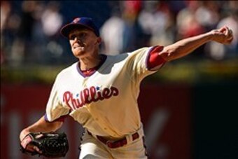 Aug 25, 2013; Philadelphia, PA, USA; Philadelphia Phillies pitcher Jake Diekman (63) delivers to the plate during the ninth inning against the Arizona Diamondbacks at Citizens Bank Park. The Phillies defeated the Diamondbacks 9-5. Mandatory Credit: Howard