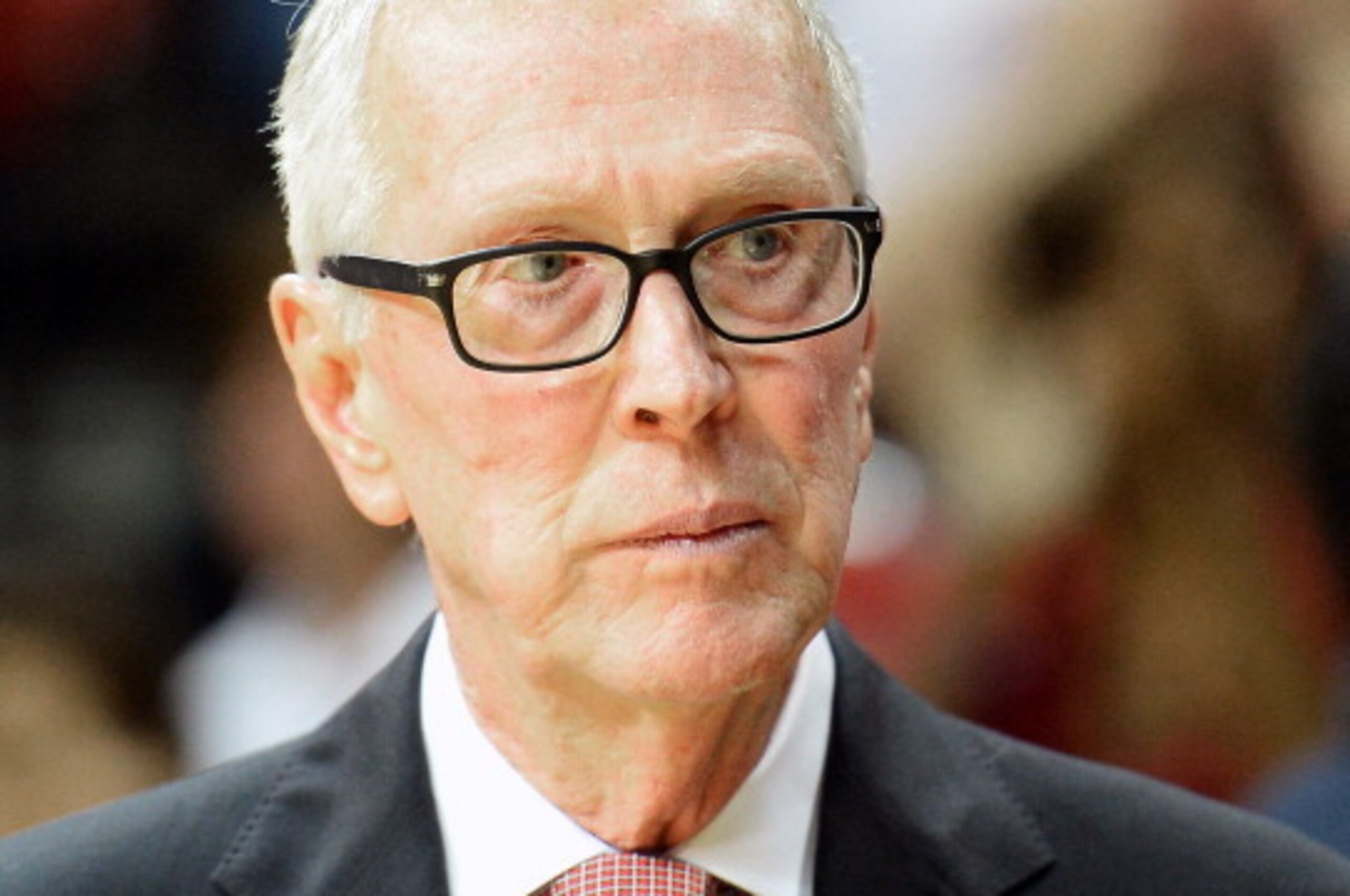 LAS VEGAS, NV - MARCH 05:  Head coach Steve Fisher of the San Diego State Aztecs stands on the court before his team's game against the UNLV Rebels at the Thomas & Mack Center on March 5, 2014 in Las Vegas, Nevada. San Diego State won 73-64.  (Photo by Et