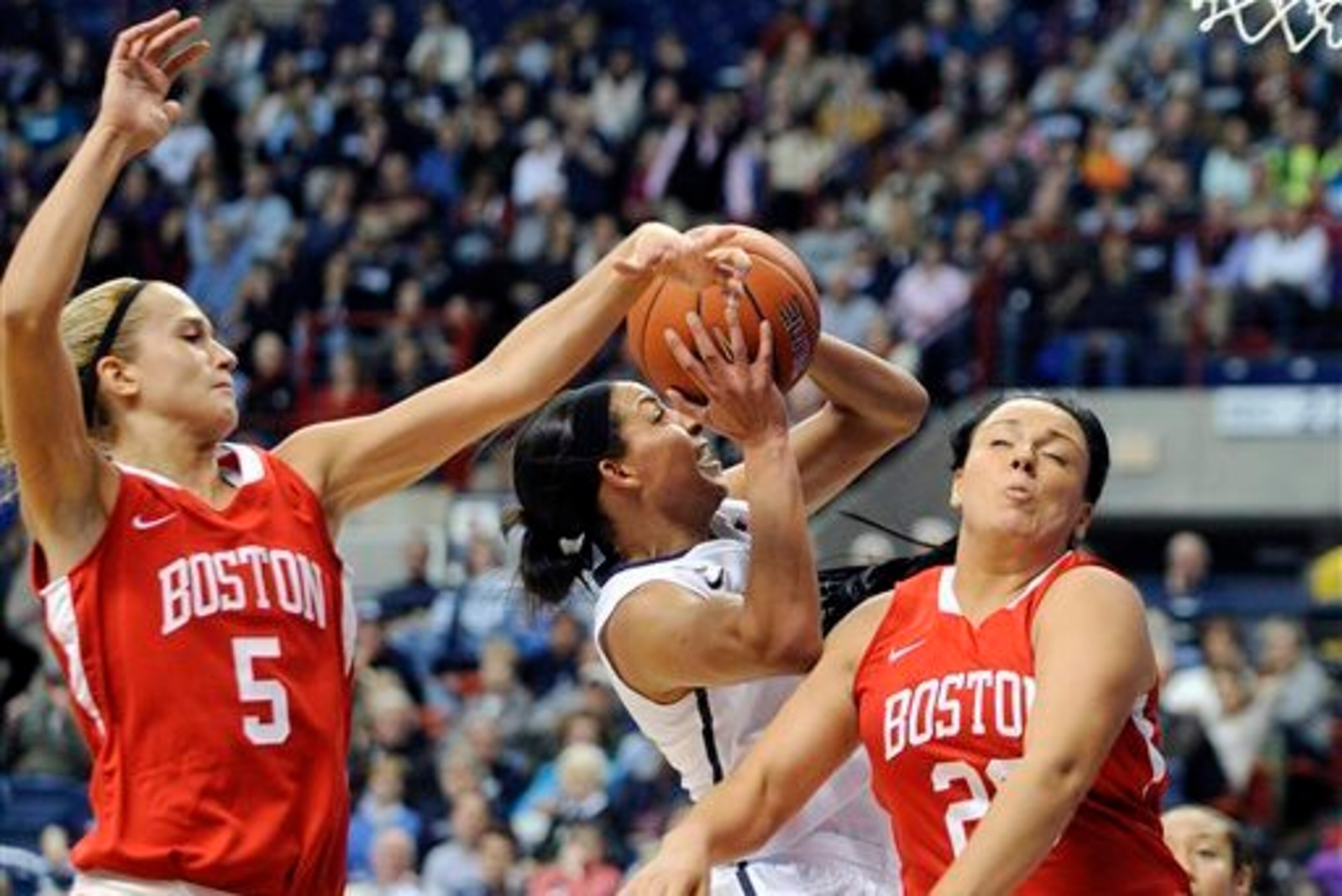 Boston University's Melissa Gallo (left) Boston University's Melissa Gallo (left)