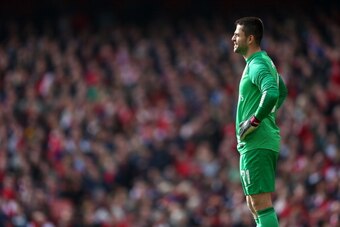 LONDON, ENGLAND - MARCH 08:  Lukasz Fabianski of Arsenal looks on after conceding a goal during the FA Cup Quarter-Final match between Arsenal and Everton at Emirates Stadium on March 8, 2014 in London, England.  (Photo by Paul Gilham/Getty Images)