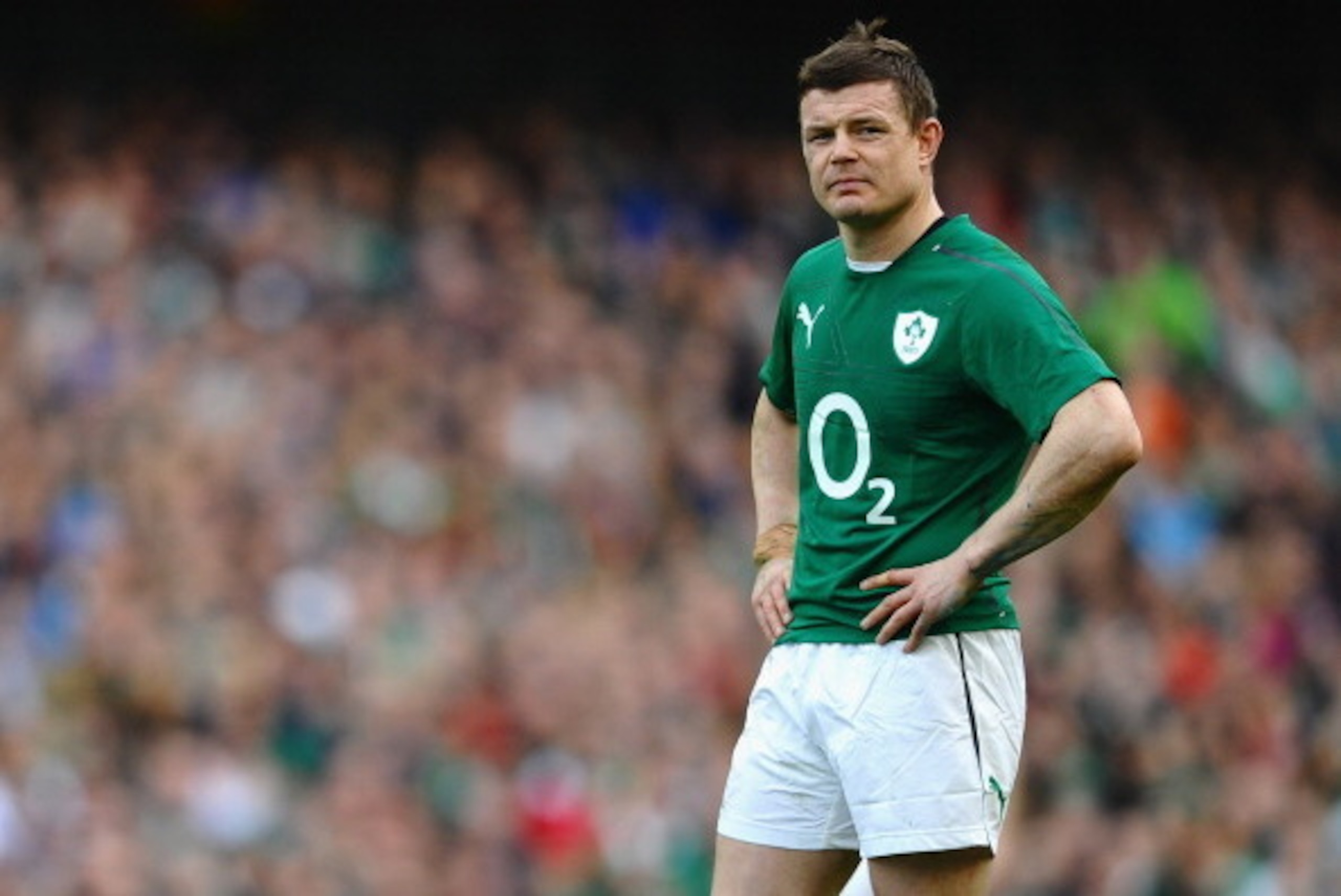 DUBLIN, IRELAND - MARCH 08:  Brian O'Driscoll of Ireland looks on during the RBS Six Nations match between Ireland and Italy at Aviva Stadium on March 8, 2014 in Dublin, Ireland.  (Photo by Laurence Griffiths/Getty Images)