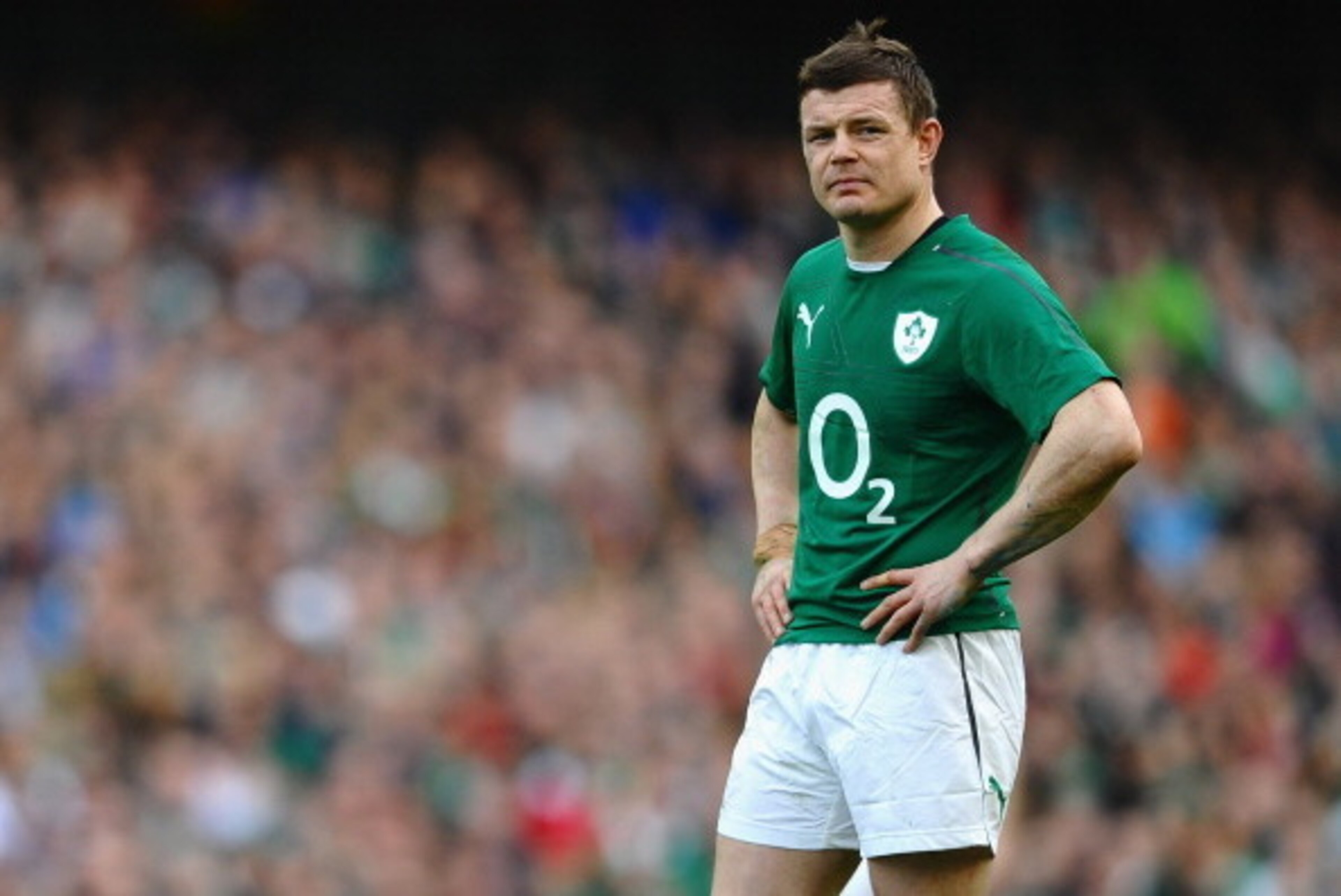 DUBLIN, IRELAND - MARCH 08:  Brian O'Driscoll of Ireland looks on during the RBS Six Nations match between Ireland and Italy at Aviva Stadium on March 8, 2014 in Dublin, Ireland.  (Photo by Laurence Griffiths/Getty Images)