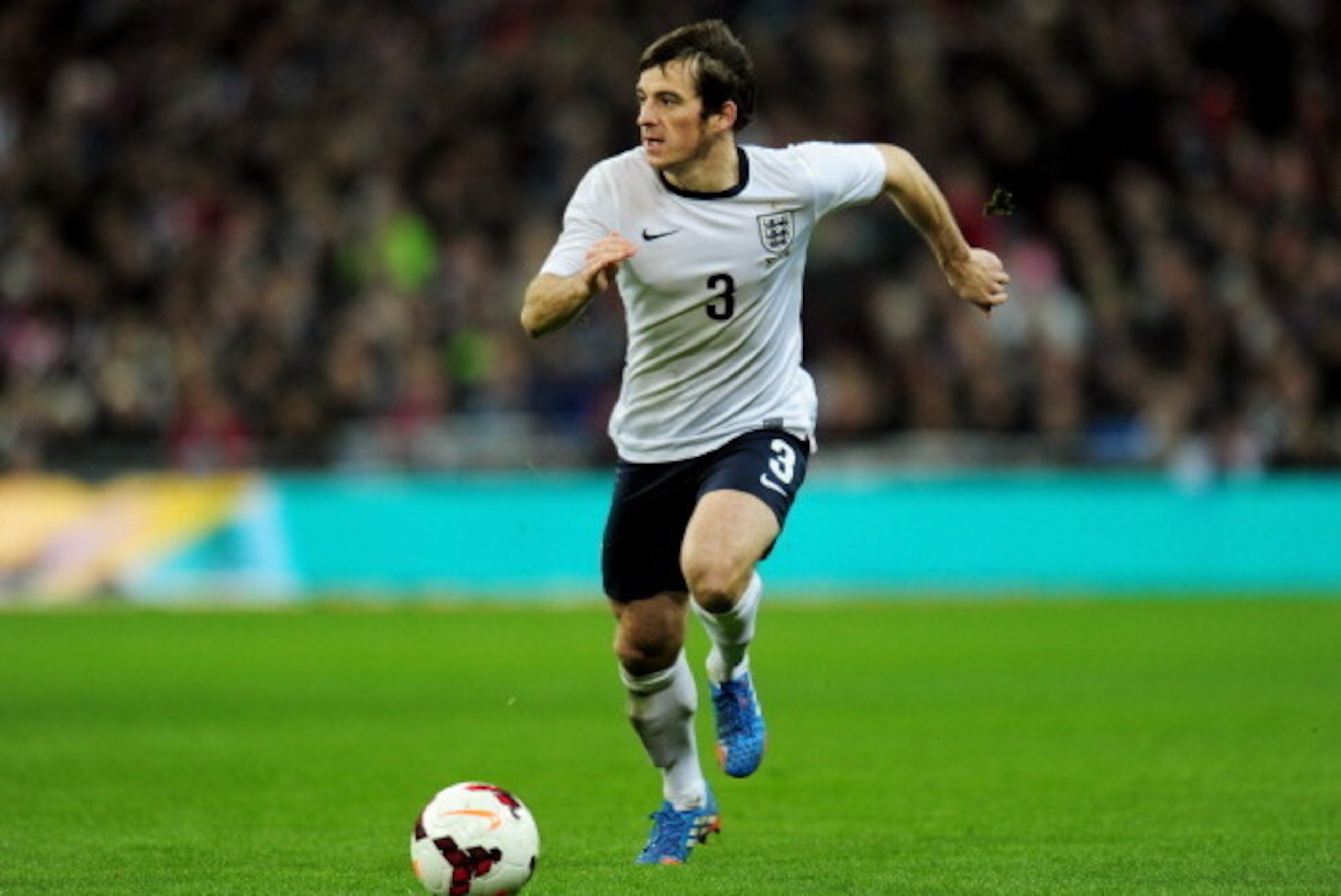LONDON, ENGLAND - NOVEMBER 15:  Leighton Baines of England in action during the international friendly match between England and Chile at Wembley Stadium on November 15, 2013 in London, England.  (Photo by Shaun Botterill/Getty Images)