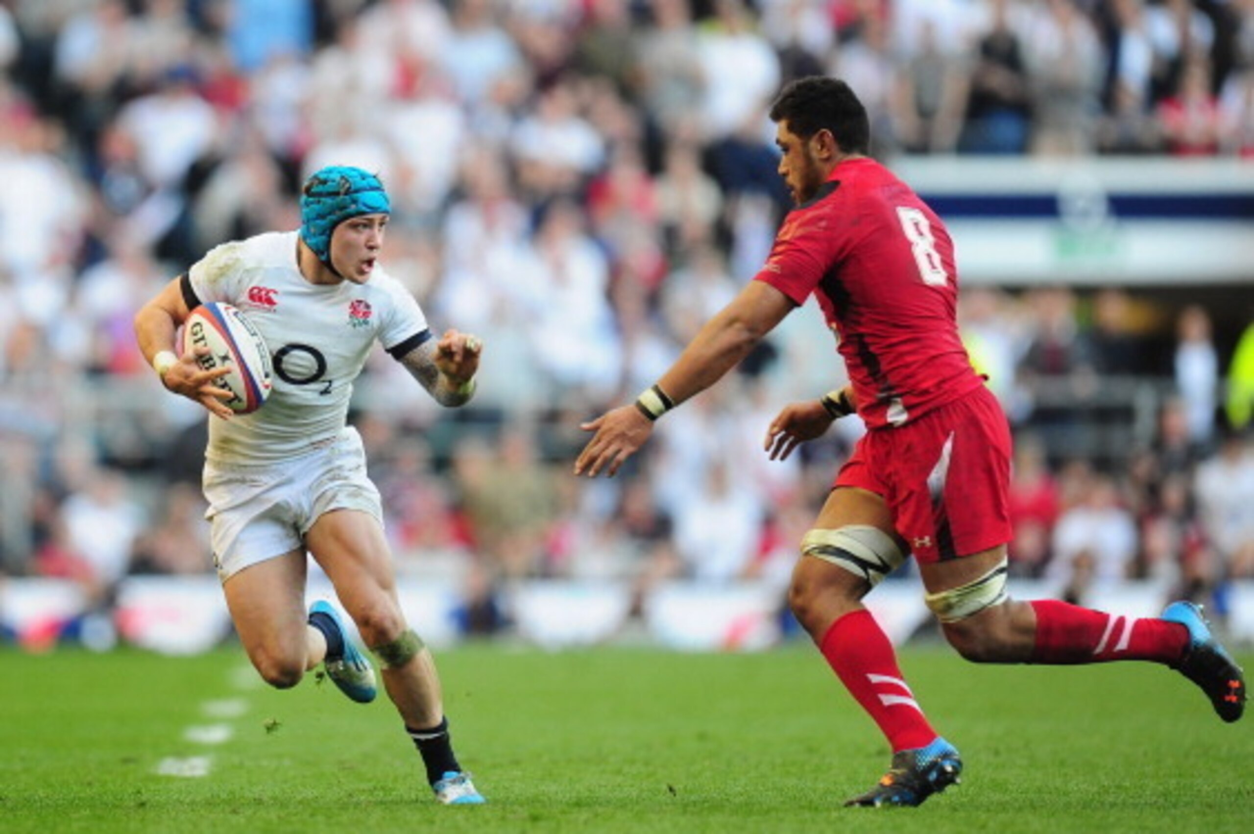 LONDON, ENGLAND - MARCH 09:  England player Jack Nowell in action during the RBS Six Nations match between England and Wales at Twickenham Stadium on March 9, 2014 in London, England.  (Photo by Stu Forster/Getty Images)