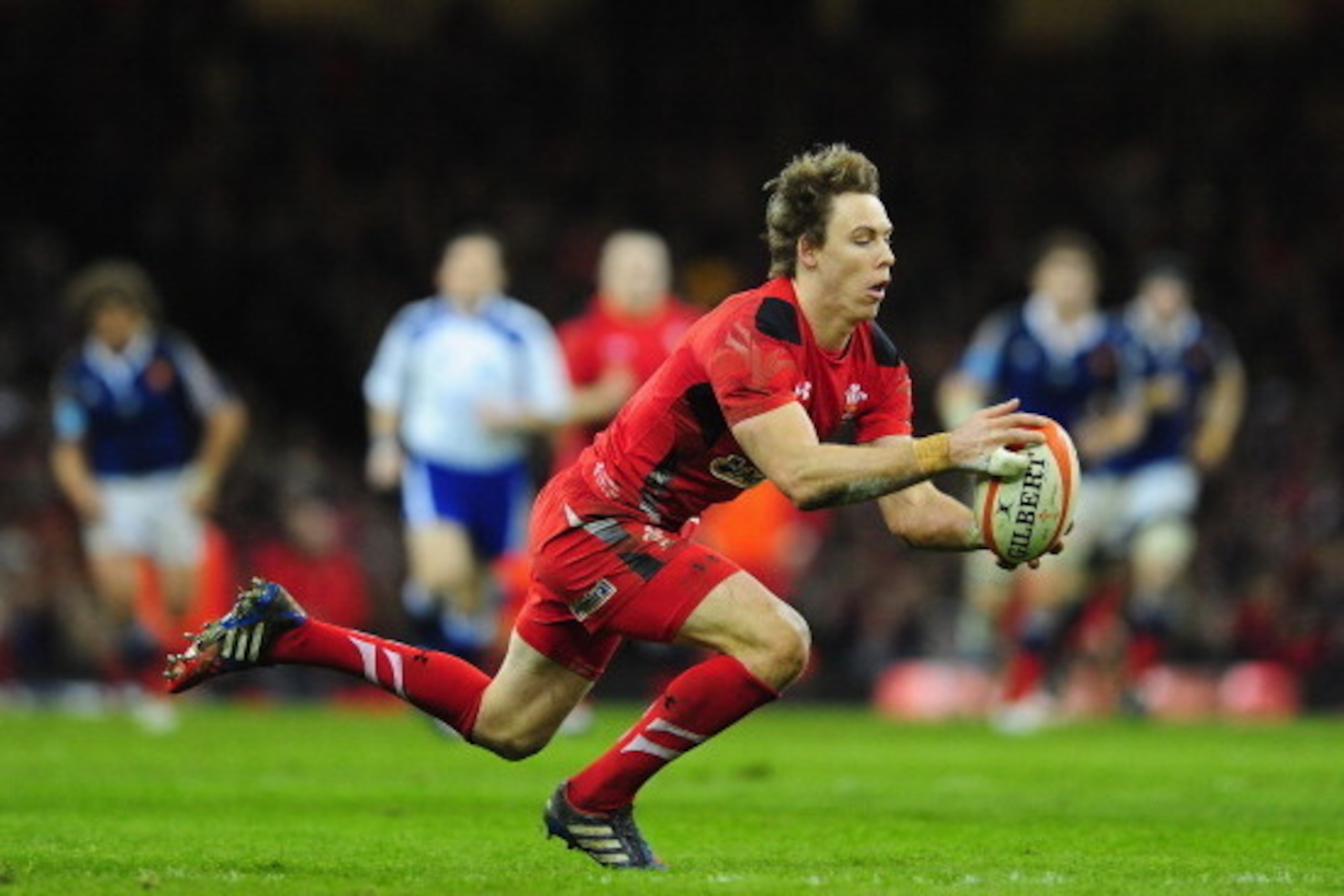 CARDIFF, WALES - FEBRUARY 21:  Wales wing Liam Williams in action during the RBS Six Nations match between Wales and France at Millennium Stadium on February 21, 2014 in Cardiff, Wales.  (Photo by Stu Forster/Getty Images)
