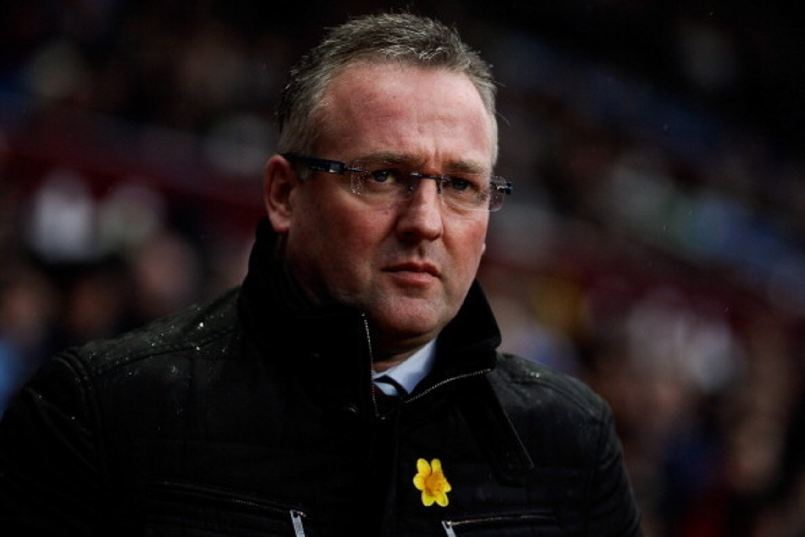 BIRMINGHAM, ENGLAND - MARCH 02: Aston Villa manager Paul Lambert looks on prior to the Barclays Premier League match between Aston Villa and Norwich City at Villa Park on March 2, 2014 in Birmingham, England.  (Photo by Ben Hoskins/Getty Images)