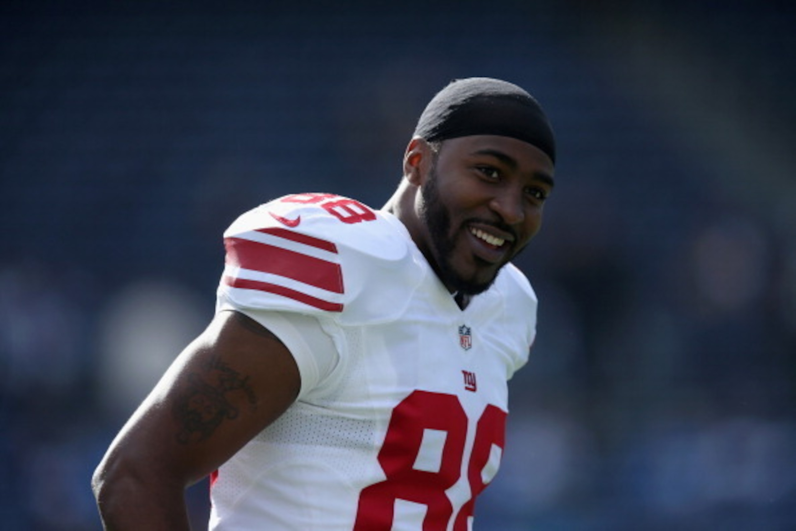 SAN DIEGO, CA - DECEMBER 08:  Wide receiver Hakeem Nicks #88 of the New York Giants looks on prior to the start of the game against the San Diego Chargers at Qualcomm Stadium on December 8, 2013 in San Diego, California.  (Photo by Jeff Gross/Getty Images