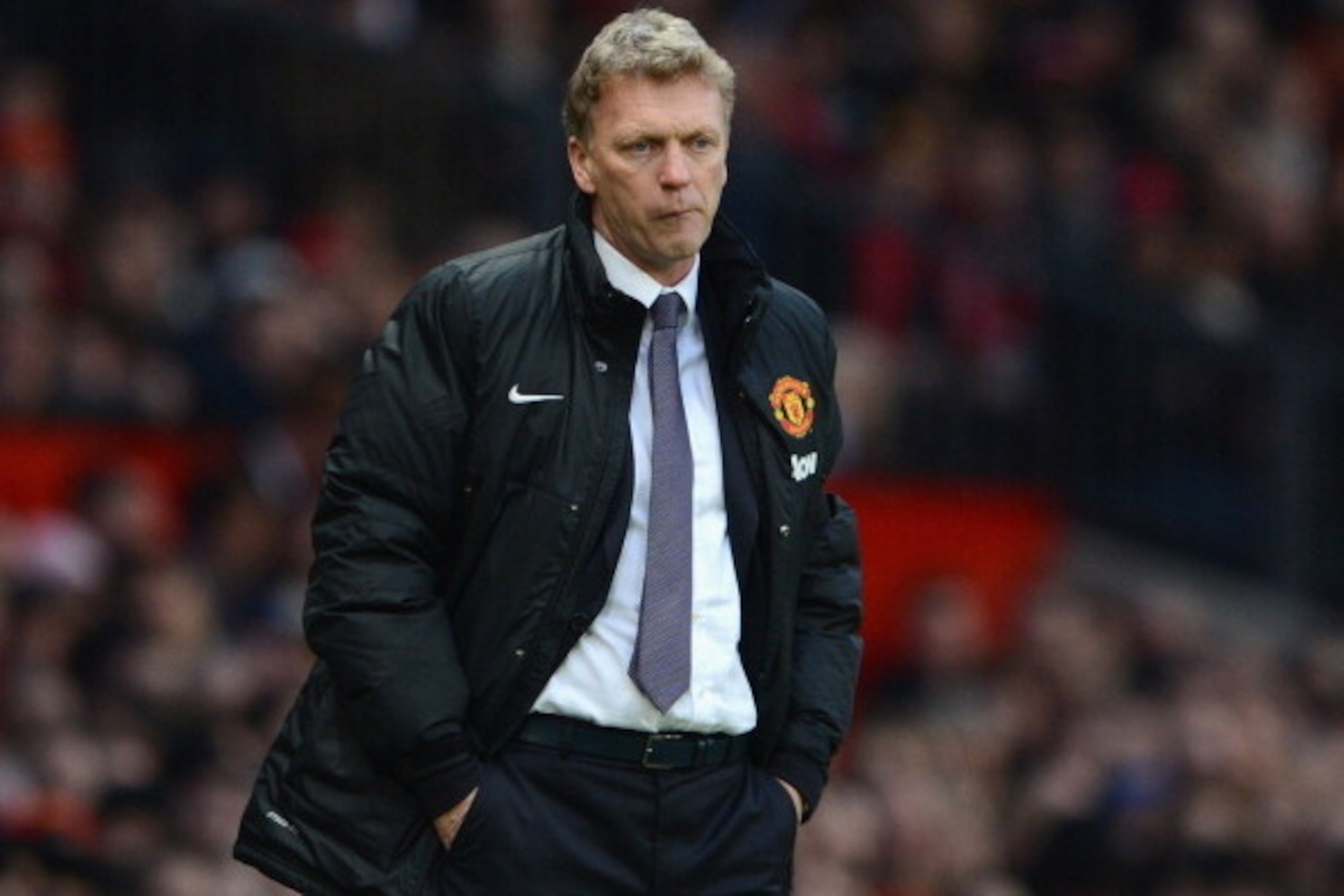 MANCHESTER, ENGLAND - FEBRUARY 09:  Manchester United Manager David Moyes looks on during the Barclays Premier League match between Manchester United and Fulham at Old Trafford on February 9, 2014 in Manchester, England.  (Photo by Michael Regan/Getty Ima