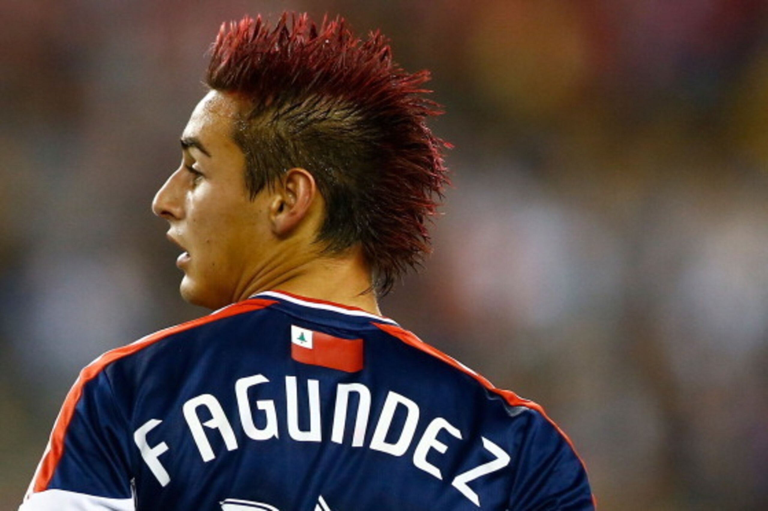 FOXBORO, MA - OCTOBER 20:  Diego Fagundez #14 of the New England Revolution plays against the Chicago Fire during the game on October 20, 2012 at Gillette Stadium in Foxboro, Massachusetts.  (Photo by Jared Wickerham/Getty Images)