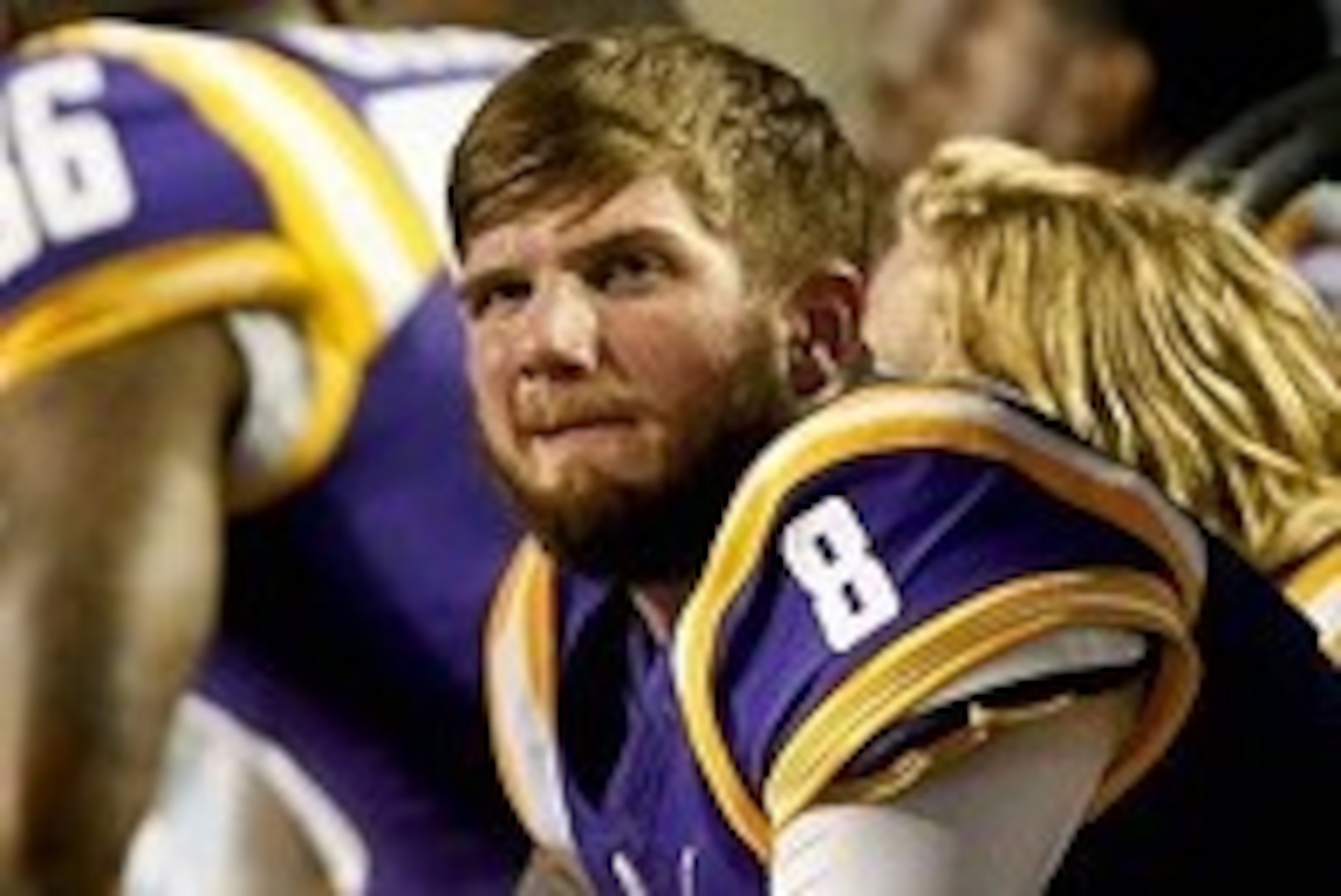 Oct 26, 2013; Baton Rouge, LA, USA; LSU Tigers quarterback Zach Mettenberger (8) looks on from the bench after throwing an interception during the second half of a game against the Furman Paladins at Tiger Stadium. LSU defeated Furman 48-16. Mandatory Cre