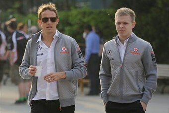 Jenson Button and Kevin Magnussen