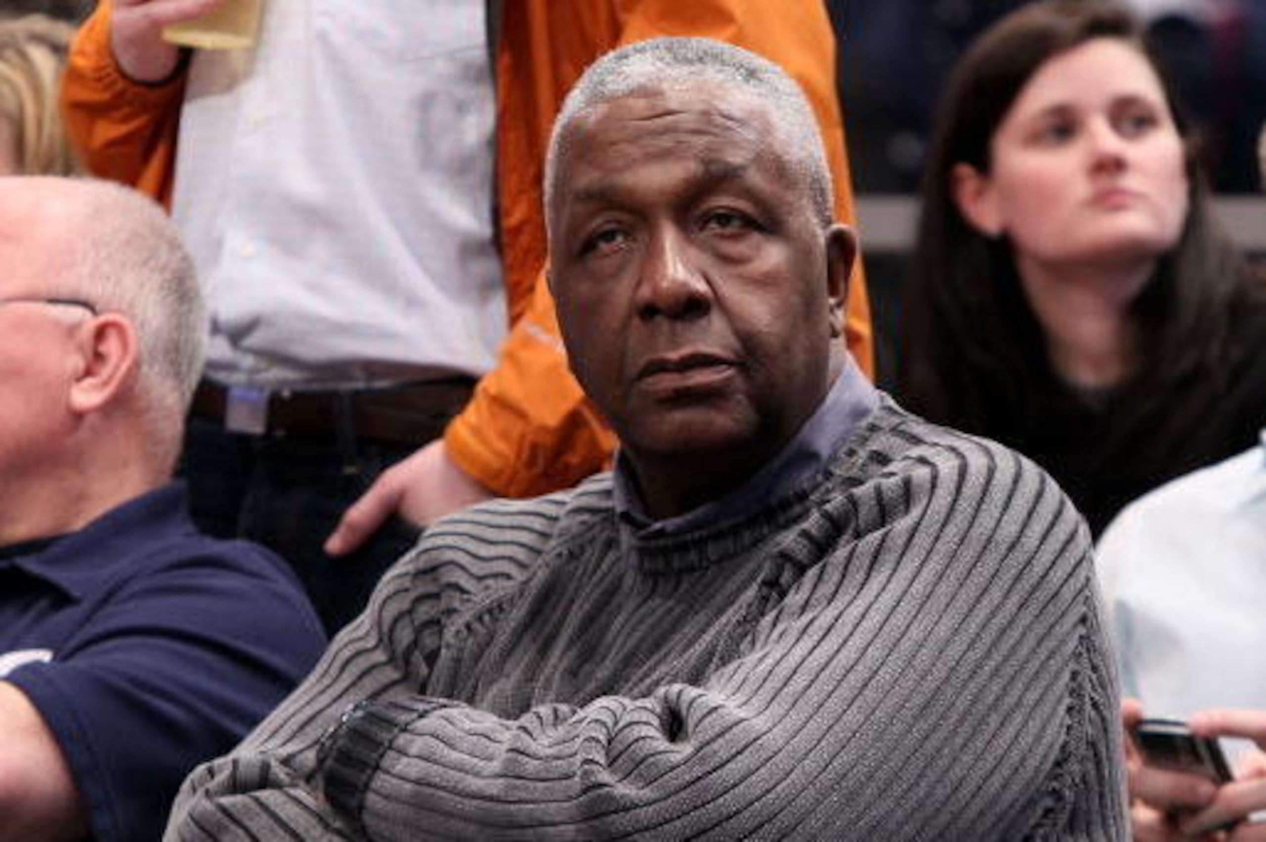 NEW YORK - MARCH 13: John Thompson II attends the game between the West Virginia Mountaineers and the Georgetown Hoyas during the championship of the 2010 NCAA Big East Tournament at Madison Square Garden on March 13, 2010 in New York City.  (Photo by Jim