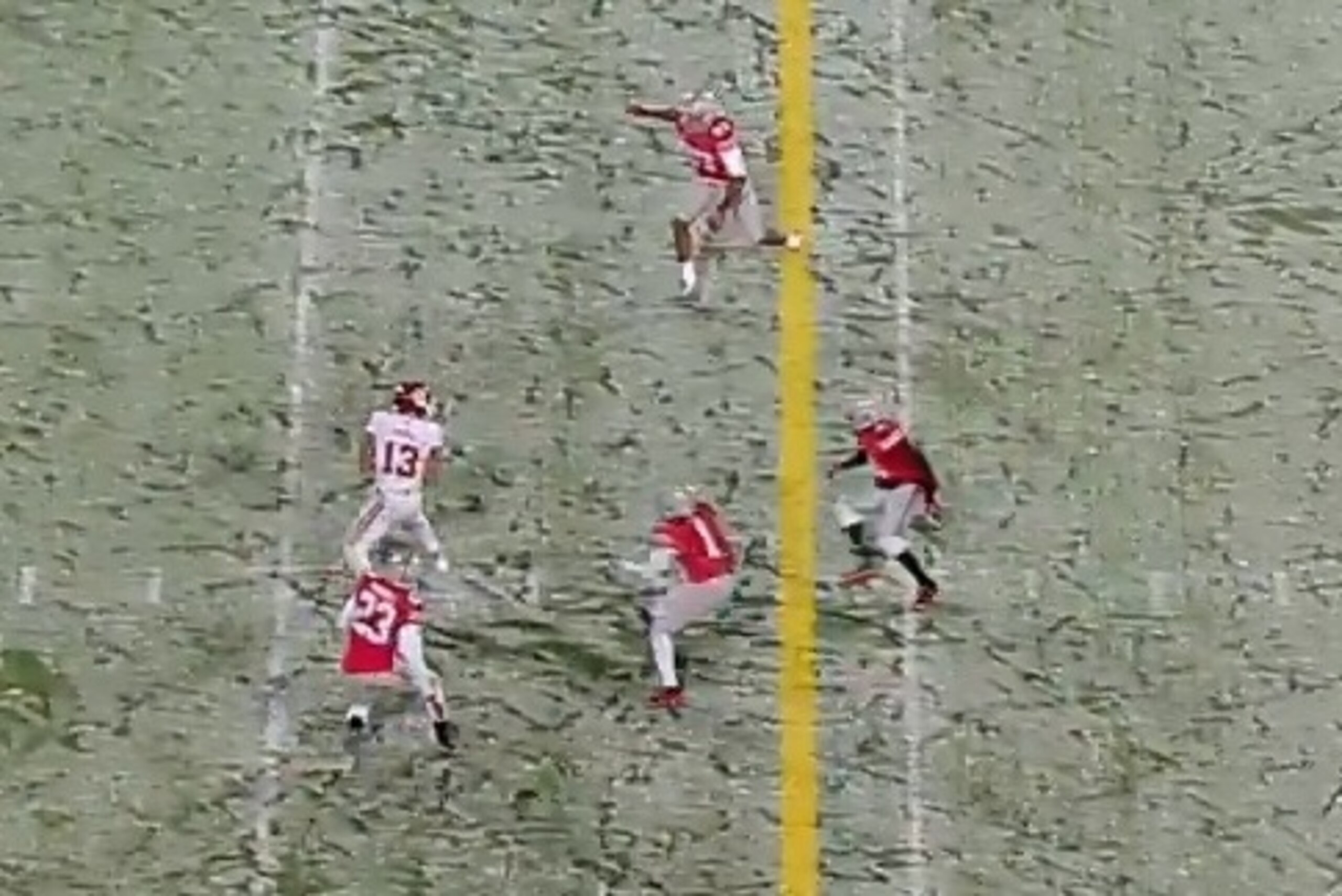 The Buckeyes have to go from being around the ball to denying passes.