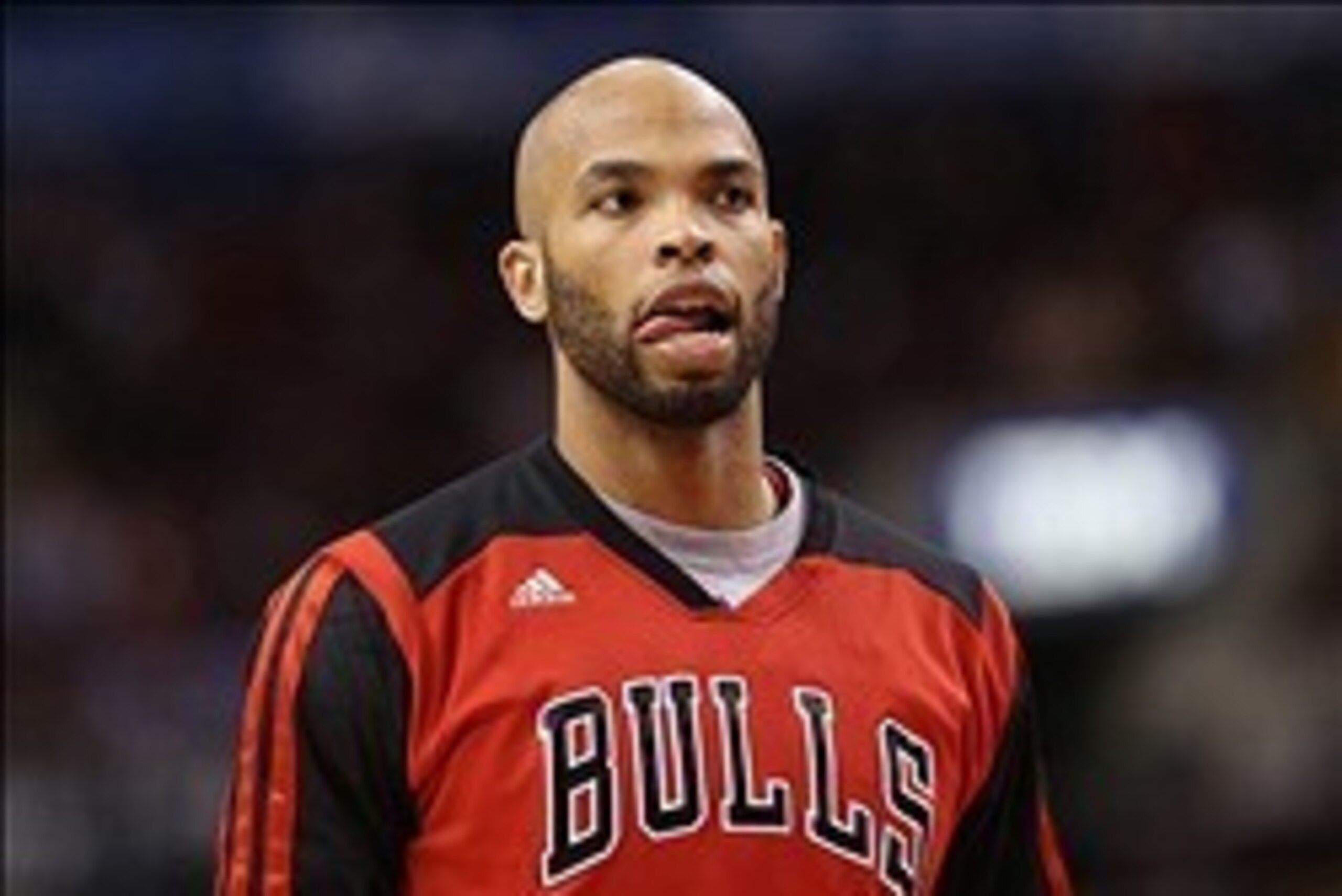 Feb 19, 2014; Toronto, Ontario, CAN; Chicago Bulls forward Taj Gibson (22) warms up before playing against the Toronto Raptors at Air Canada Centre. The Bulls beat the Raptors 94-92. Mandatory Credit: Tom Szczerbowski-USA TODAY Sports