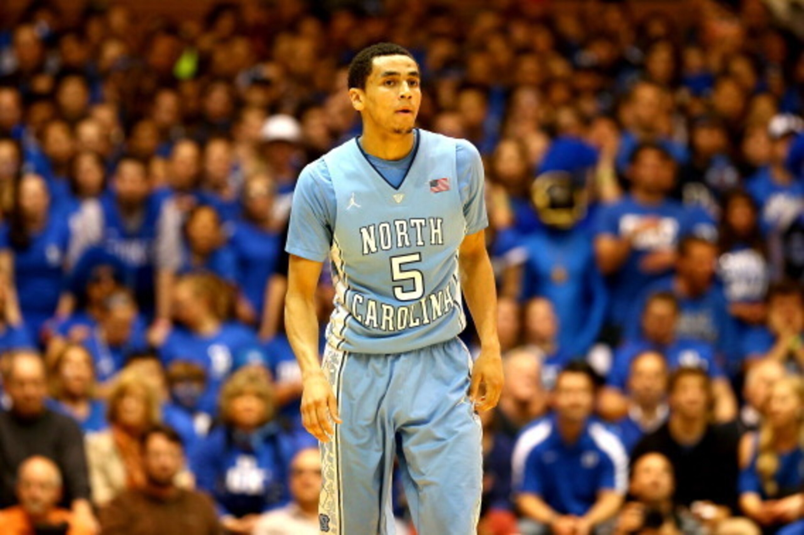 DURHAM, NC - MARCH 08:  Marcus Paige #5 of the North Carolina Tar Heels during their game at Cameron Indoor Stadium on March 8, 2014 in Durham, North Carolina.  (Photo by Streeter Lecka/Getty Images)