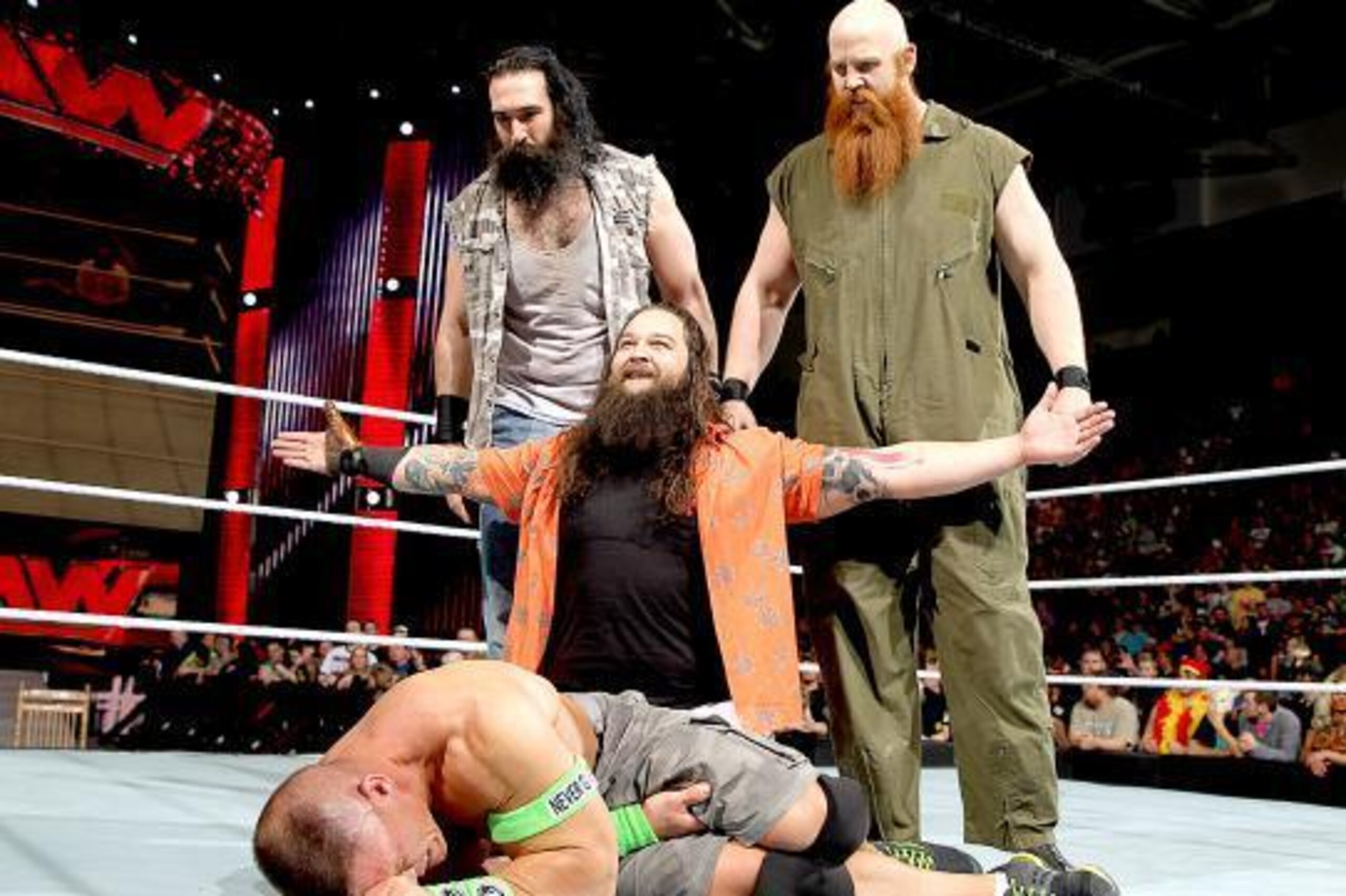 The Wyatt Family attack John Cena
