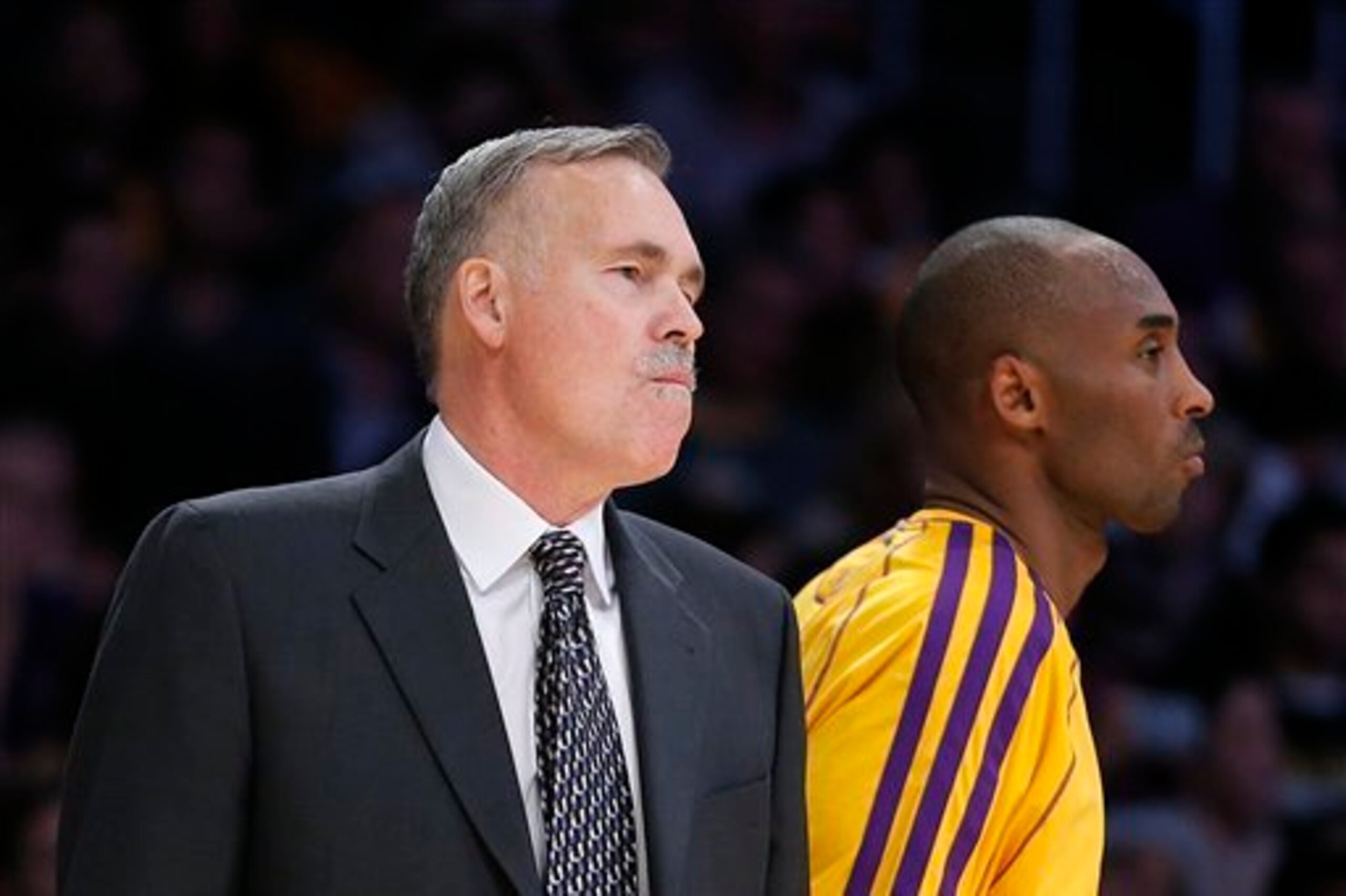 Bryant (right) has had it with D'Antoni (left).