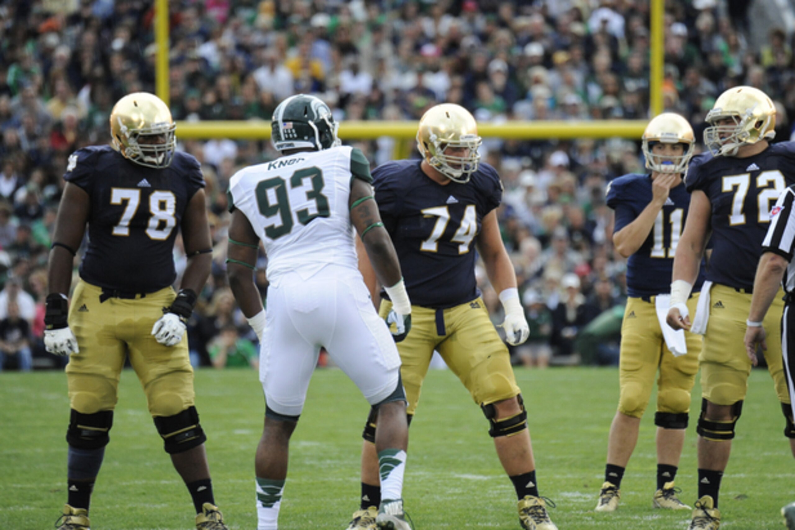 Ronnie Stanley (No. 78) and Christian Lombard (No. 74) will both return to the offensive line.