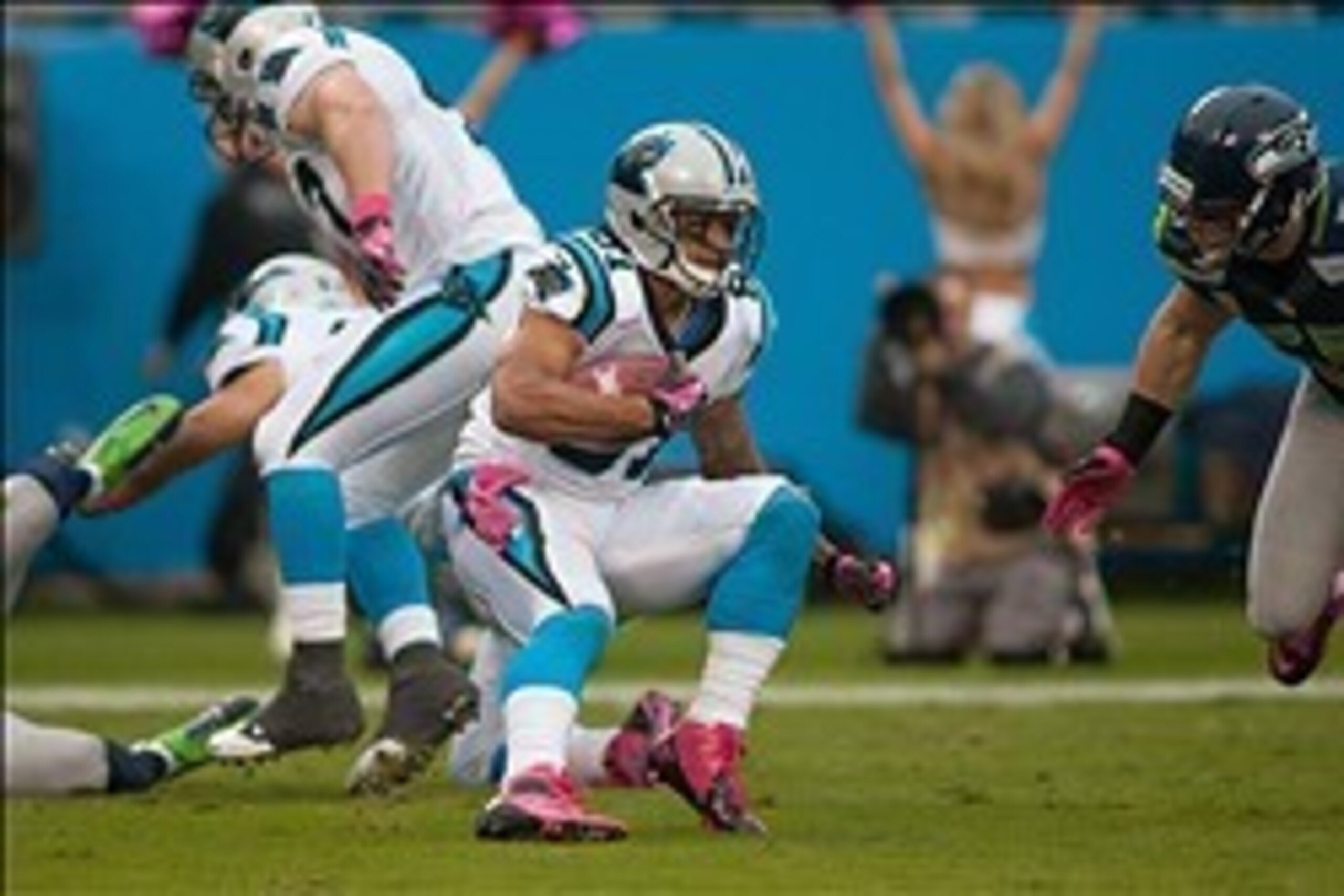 Oct 7, 2012; Charlotte, NC, USA; Carolina Panthers wide receiver Kealoha Pilares (81) returns a kickoff during the first quarter against the Seattle Seahawks at Bank of America Stadium. Mandatory Credit: Jeremy Brevard-USA TODAY Sports Oct 7, 2012; Charlotte, NC, USA; Carolina Panthers wide receiver Kealoha Pilares (81) returns a kickoff during the first quarter against the Seattle Seahawks at Bank of America Stadium. Mandatory Credit: Jeremy Brevard-USA TODAY Sports