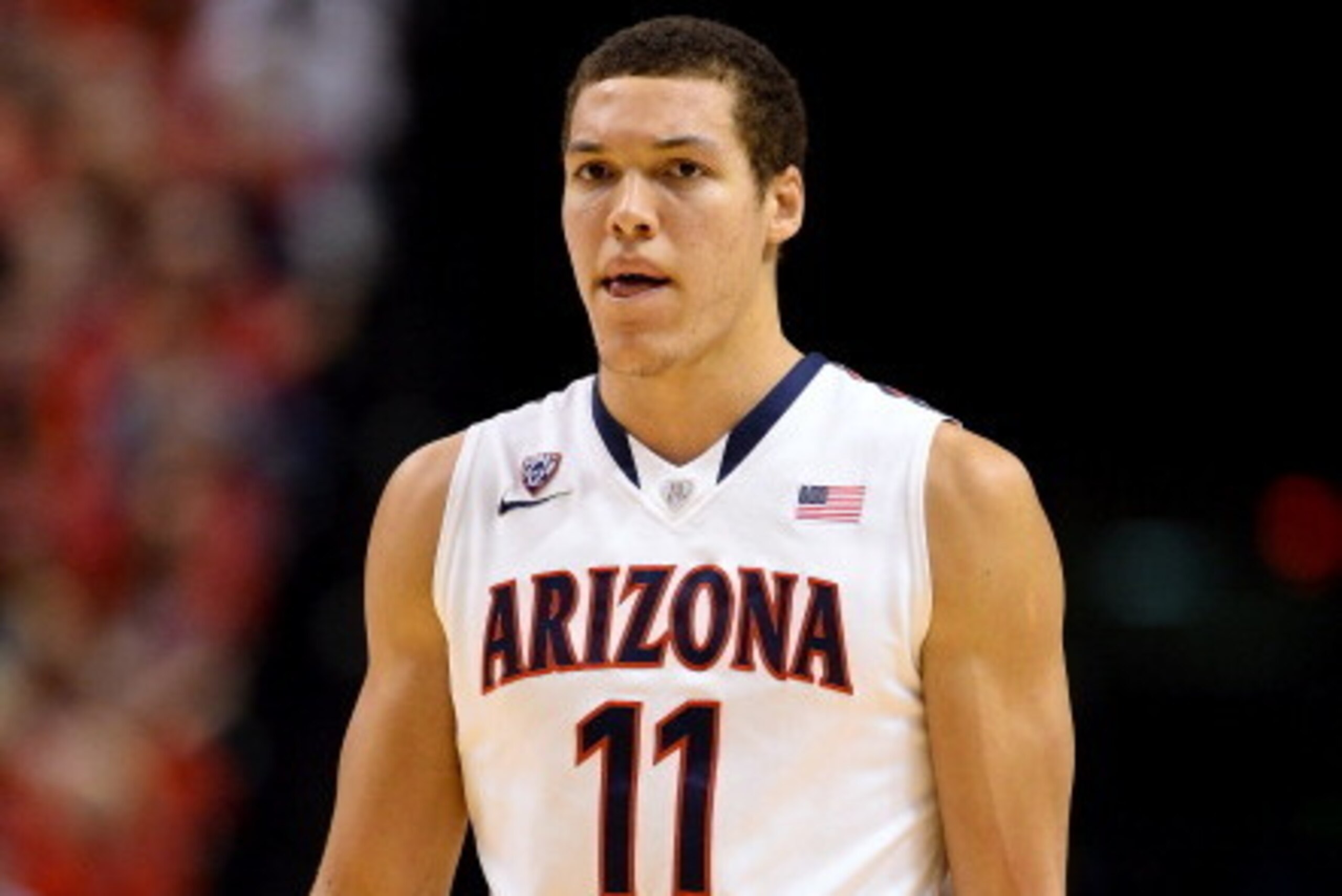 LAS VEGAS, NV - MARCH 14:  Aaron Gordon #11 of the Arizona Wildcats stands on the court during a semifinal game of the Pac-12 Basketball Tournament against the Colorado Buffaloes at the MGM Grand Garden Arena on March 14, 2014 in Las Vegas, Nevada. Arizon