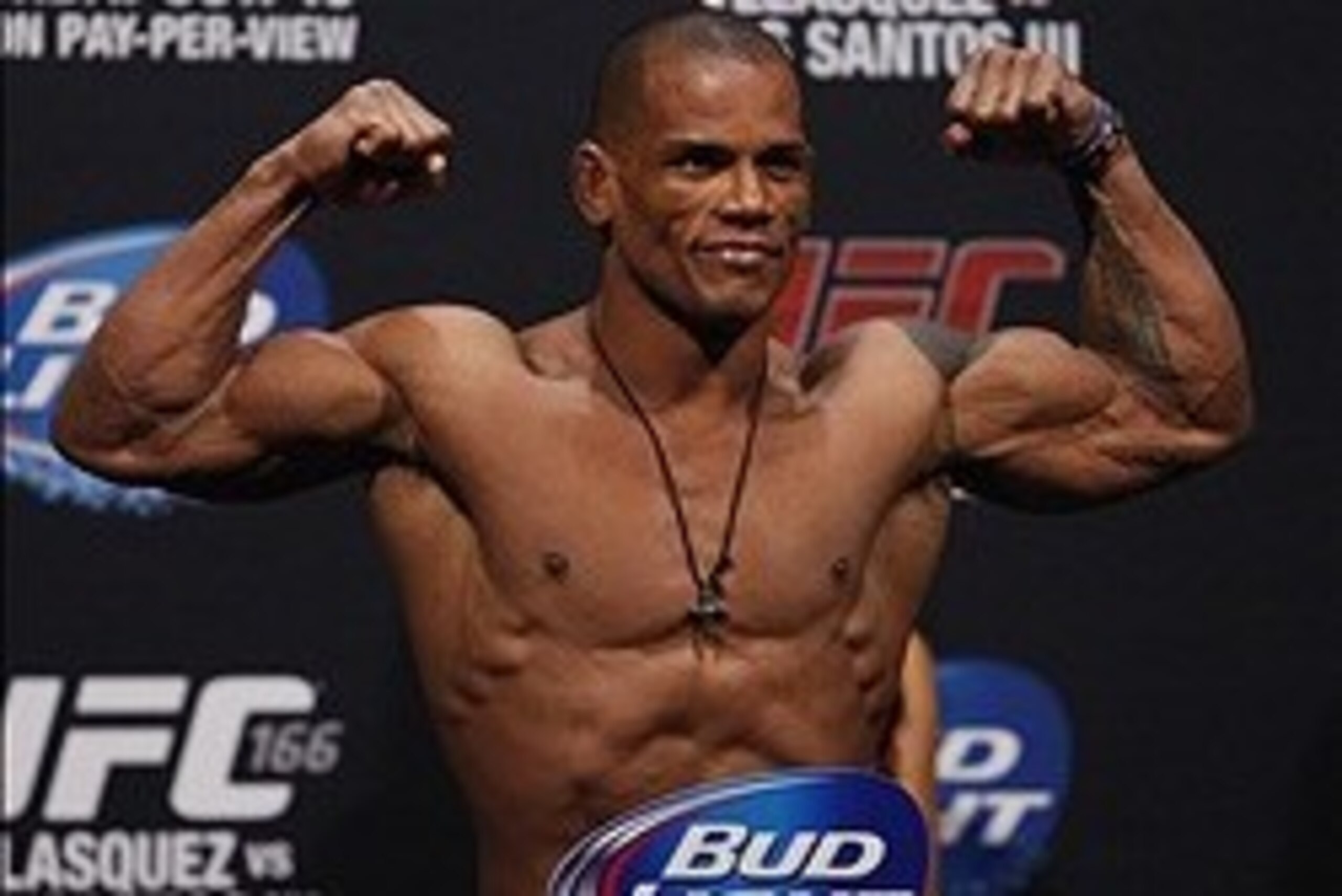 Oct 18, 2013; Houston, TX, USA; Hector Lombard during the weigh-in for UFC 166 at Toyota Center. Mandatory Credit: Andrew Richardson-USA TODAY Sports