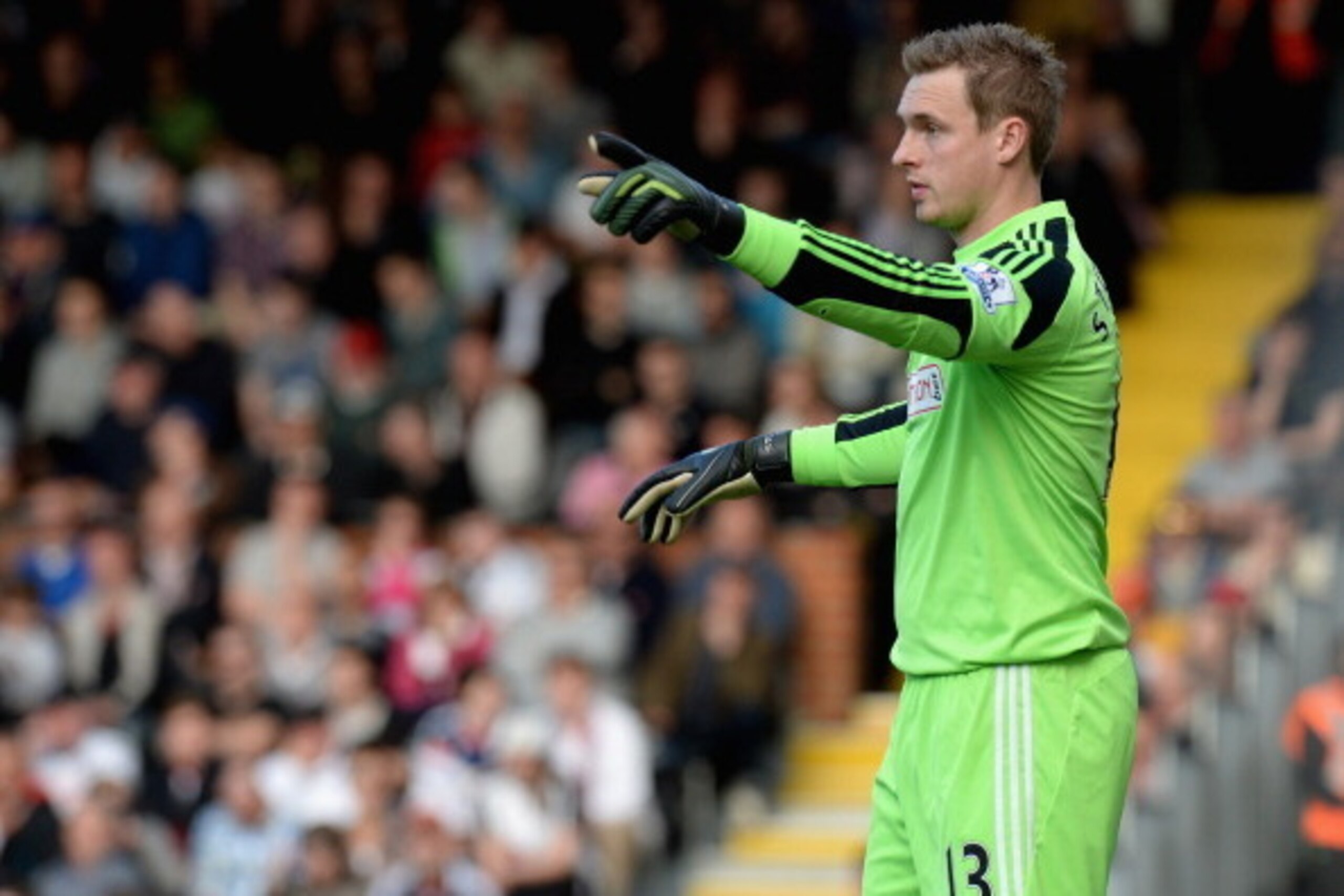 LONDON, ENGLAND - MARCH 15:  David Stockdale of Fulham during the Barclays Premier League match between Fulham and Newcastle United at Craven Cottage on March 15, 2014 in London, England.  (Photo by Tony Marshall/Getty Images)