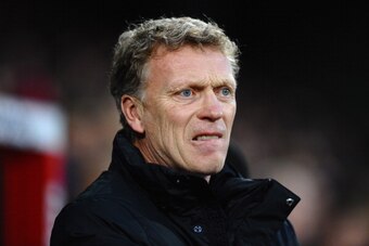 LONDON, ENGLAND - FEBRUARY 22: David Moyes of Manchester United looks on during the Barclays Premier League match between Crystal Palace and Manchester United at Selhurst Park on February 22, 2014 in London, England.  (Photo by Laurence Griffiths/Getty Im