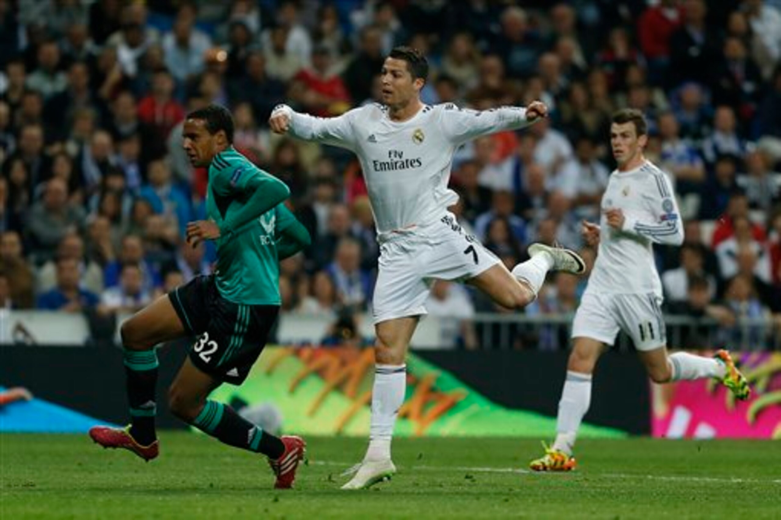 Unstoppable: Ronaldo destroyed Schalke on Tuesday.