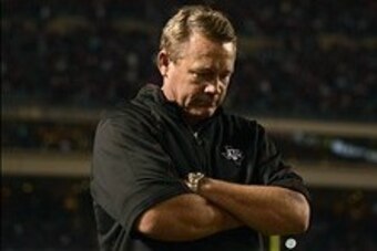 Nov 9, 2013; College Station, TX, USA; Texas A&M Aggies defensive coordinator Mark Snyder waits while the referees review a call against the Mississippi State Bulldogs during the second half at Kyle Field. Texas A&M won 51-41. Mandatory Credit: Thomas Cam