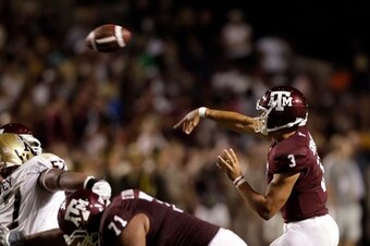 Jameill Showers finished second to Johnny Manziel in Texas A&M's 2012 quarterback battle.