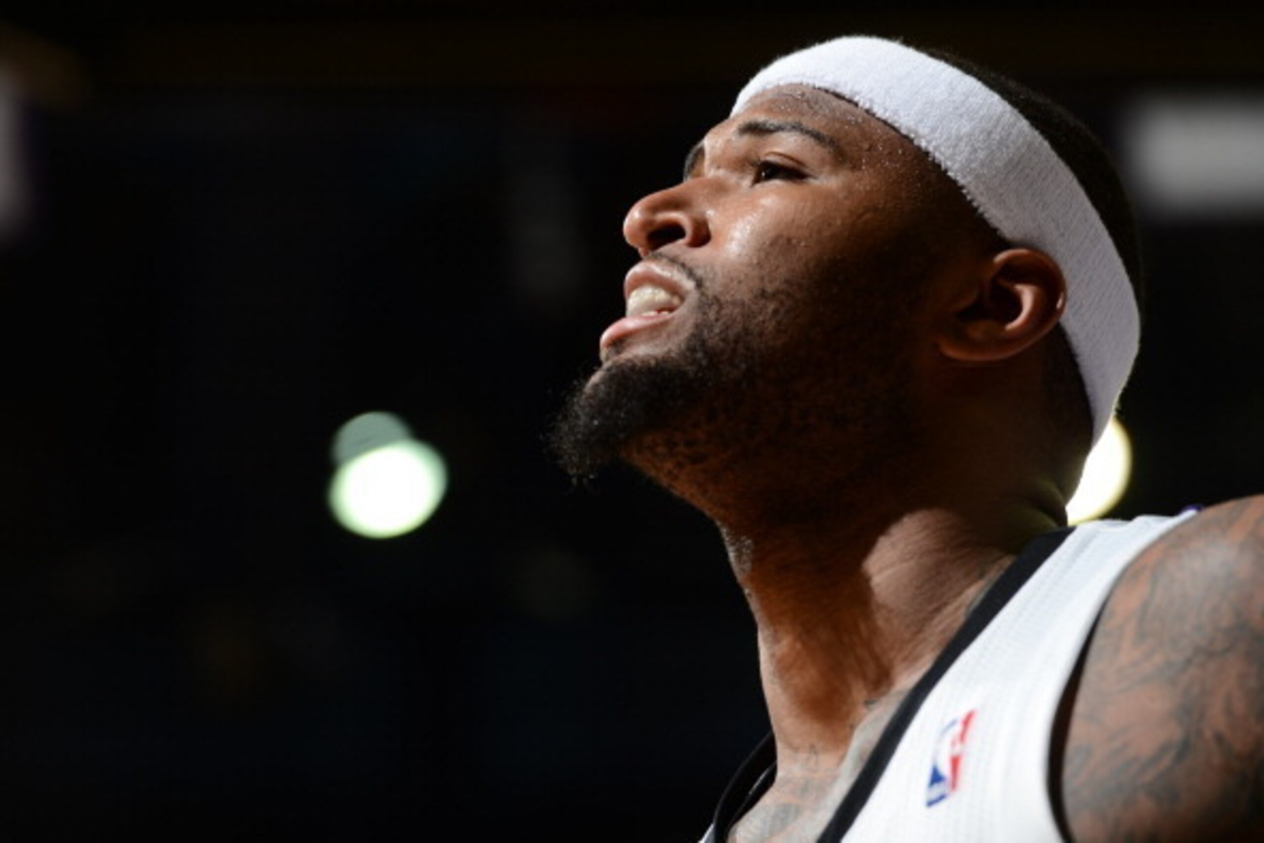 SACRAMENTO, CA - MARCH 18:  DeMarcus Cousins #15 of the Sacramento Kings gets ready to take on the Washington Wizards at Sleep Train Arena on March 18, 2014 in Sacramento, California. NOTE TO USER: User expressly acknowledges and agrees that, by downloadi