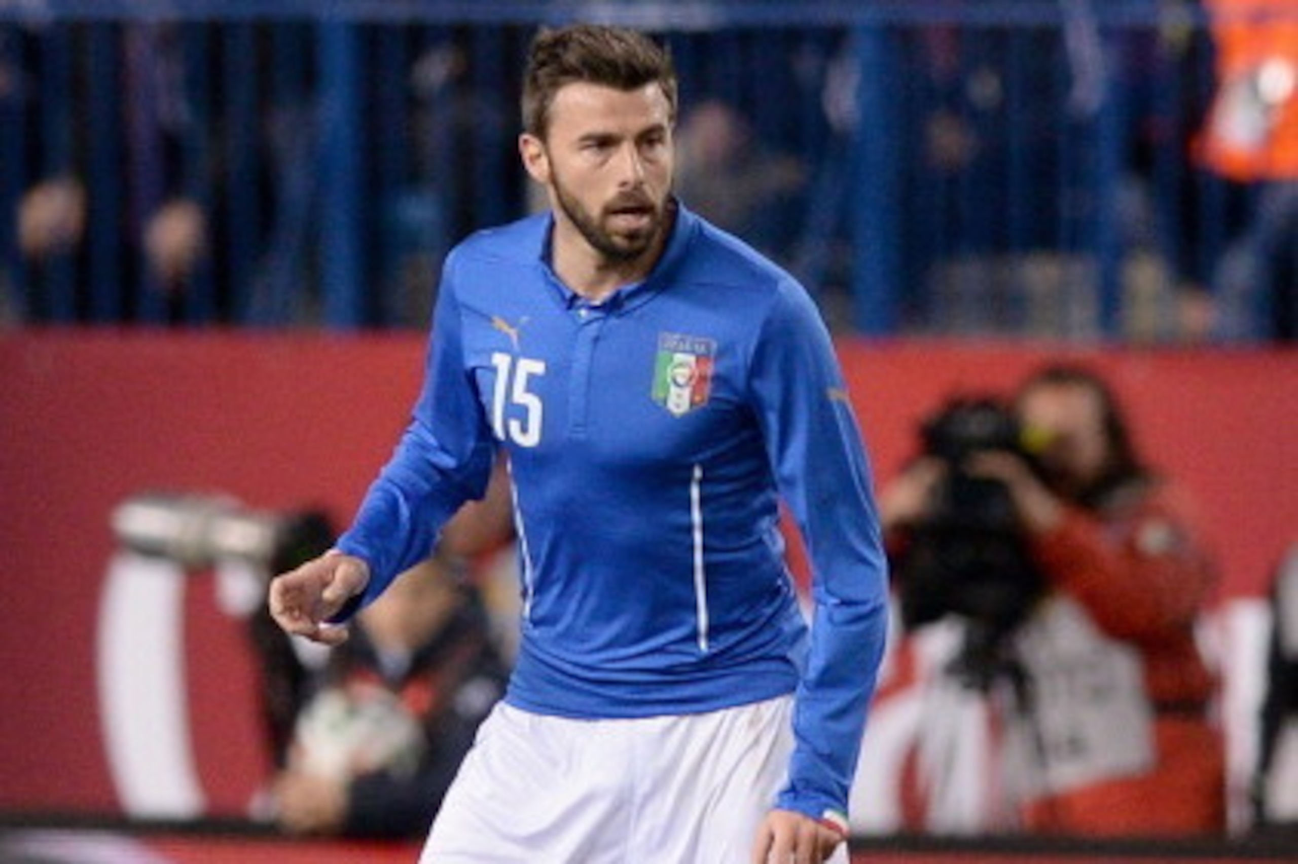 MADRID, SPAIN - MARCH 05:  Andrea Barzagli of Italy in action during the international friendly match between Spain and Italy on March 5, 2014 in Madrid, Spain.  (Photo by Claudio Villa/Getty Images)