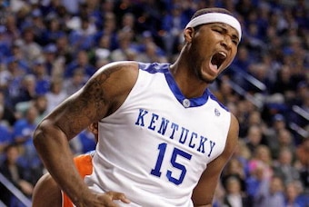 LEXINGTON, KY - NOVEMBER 19:  DeMarcus Cousins #15 of the Kentucky Wildcats celebrates a made basket during the game against the Sam Houston State Bearkats at Rupp Arena on November 19, 2009 in Lexington, Kentucky.  (Photo by Andy Lyons/Getty Images)