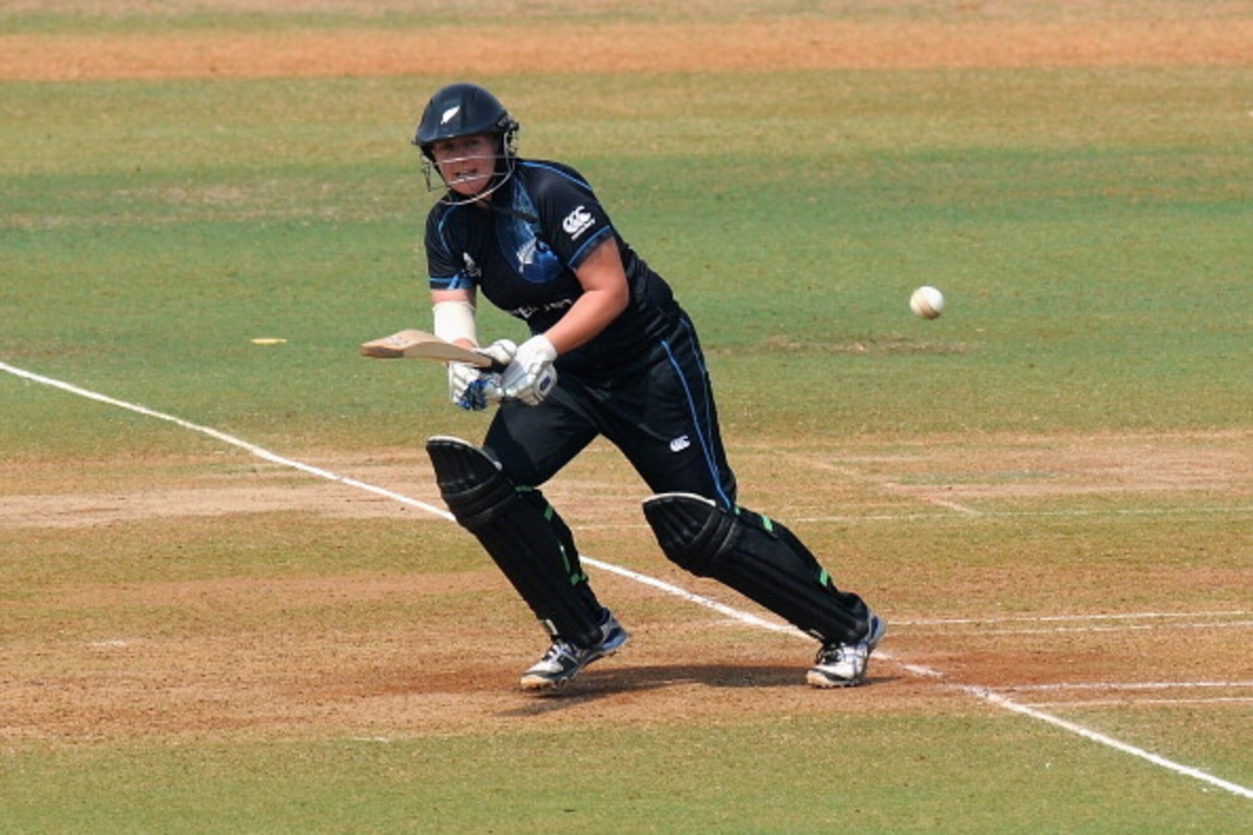 MUMBAI, INDIA - FEBRUARY 15:  Rachel Priest of New Zealand bats during the 3rd/4th Place Play-Off game between England and New Zealand held at the CCI (Cricket Club of India) ground on February 15, 2013 in Mumbai, India.  (Photo by Pal Pillai/Getty Images