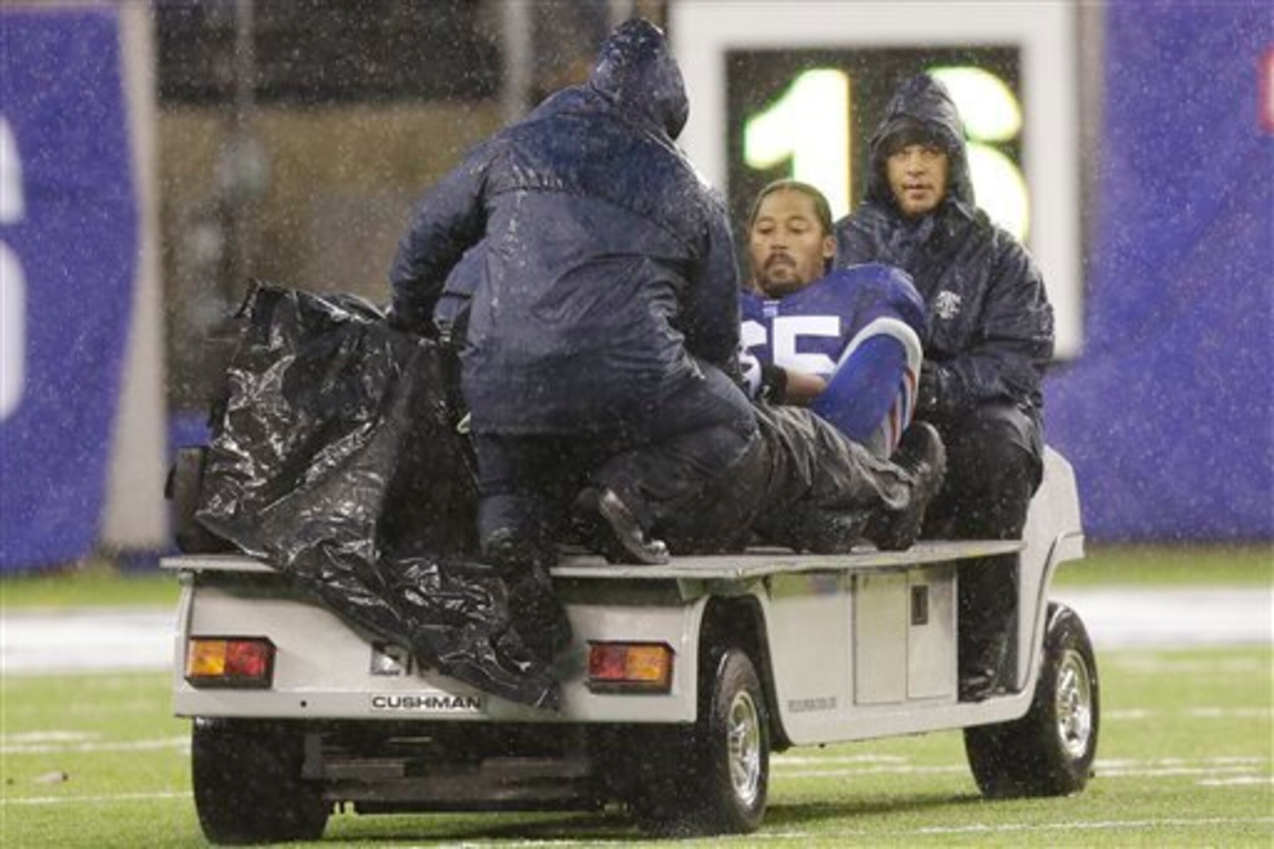 Will Beatty suffered an ugly looking broken leg in the 2013 regular season finale that might limit him this spring.