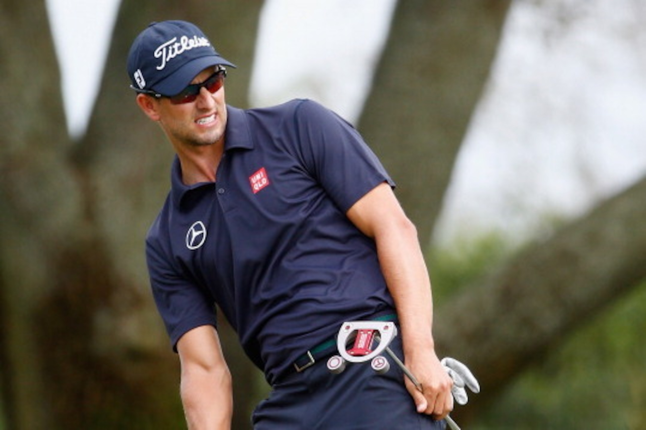 ORLANDO, FL - MARCH 23: Adam Scott of Australia reacts on the tenth hole during the final round of the Arnold Palmer Invitational presented by MasterCard at the Bay Hill Club and Lodge on March 23, 2014 in Orlando, Florida. (Photo by Sam Greenwood/Getty ORLANDO, FL - MARCH 23: Adam Scott of Australia reacts on the tenth hole during the final round of the Arnold Palmer Invitational presented by MasterCard at the Bay Hill Club and Lodge on March 23, 2014 in Orlando, Florida. (Photo by Sam Greenwood/Getty