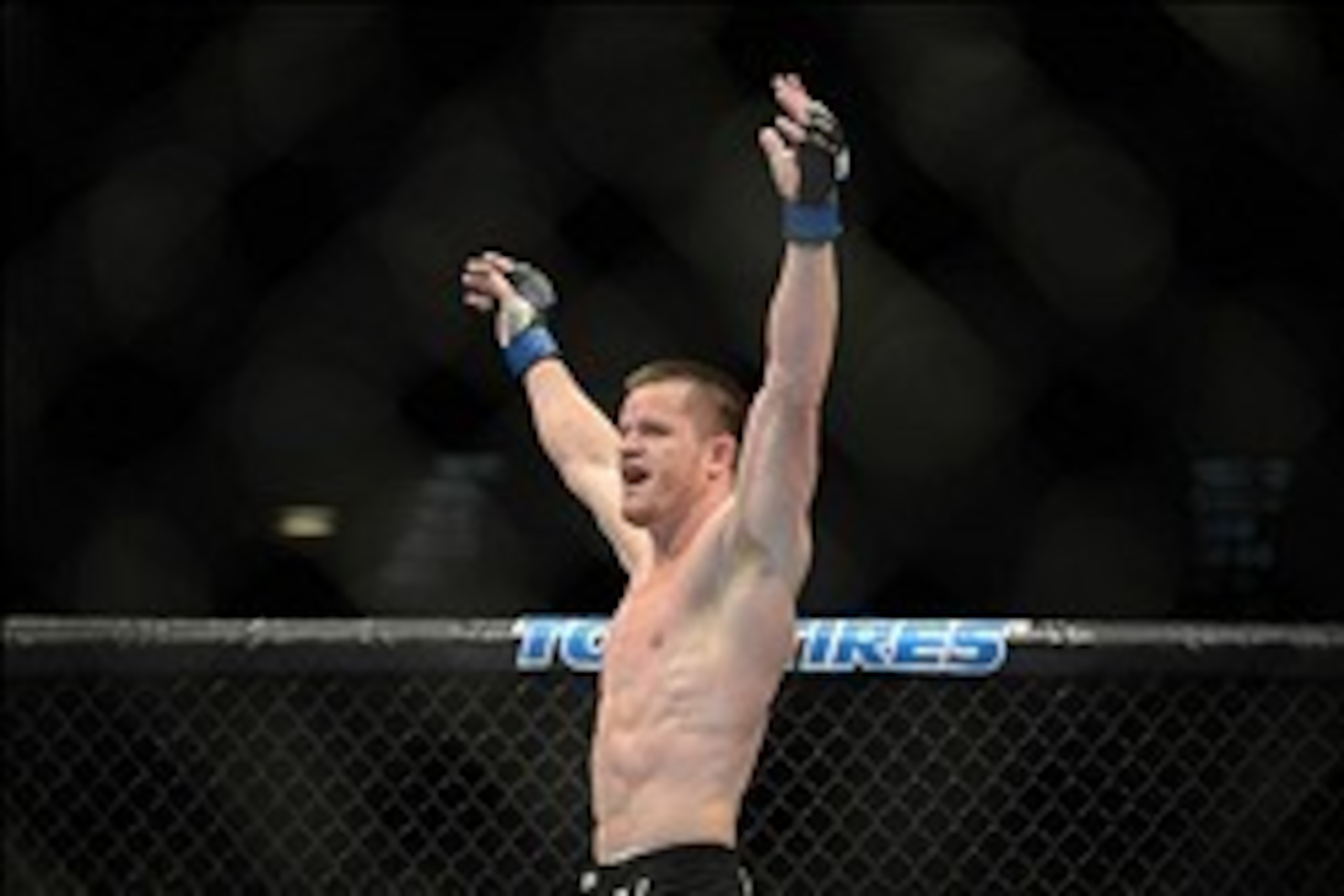 May 26, 2012; Las Vegas, NV, USA; C.B. Dollaway reacts following the first round against Jason Miller (not pictured) during UFC 146 at the MGM Grand Garden event center. Mandatory Credit: Ron Chenoy-USA TODAY Sports
