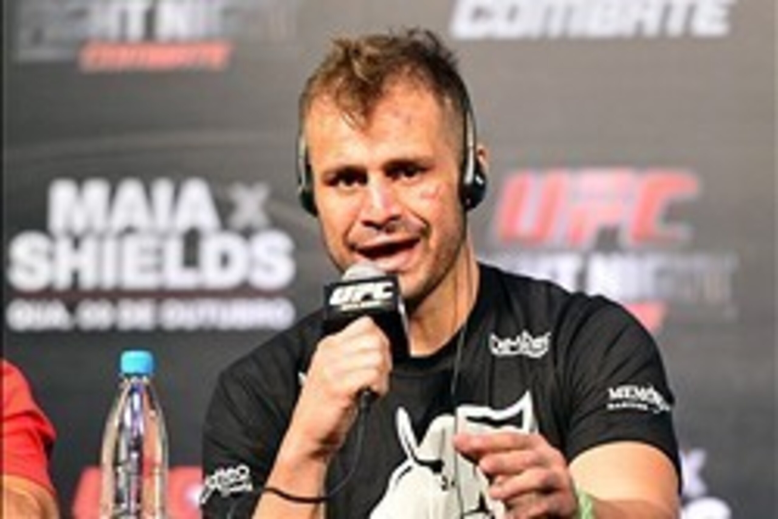 Oct 9, 2013; Barueri, Sao Paulo, Brazil; Fabio Maldonado  during a press conference after UFC Fight Night 29 at Jose Correa Arena. Mandatory Credit: Jason Silva-USA TODAY Sports