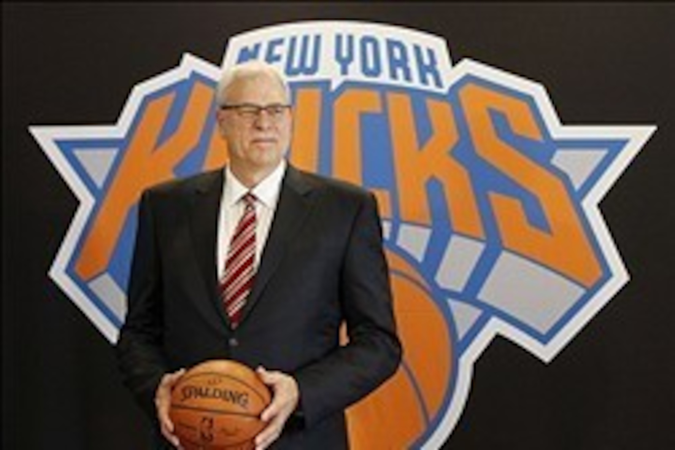 Mar 18, 2014; New York, NY, USA; New York Knicks new president of basketball of operations Phil Jackson is introduced at a press conference at Madison Square Garden.  Mandatory Credit: William Perlman/THE STAR-LEDGER via USA TODAY Sports